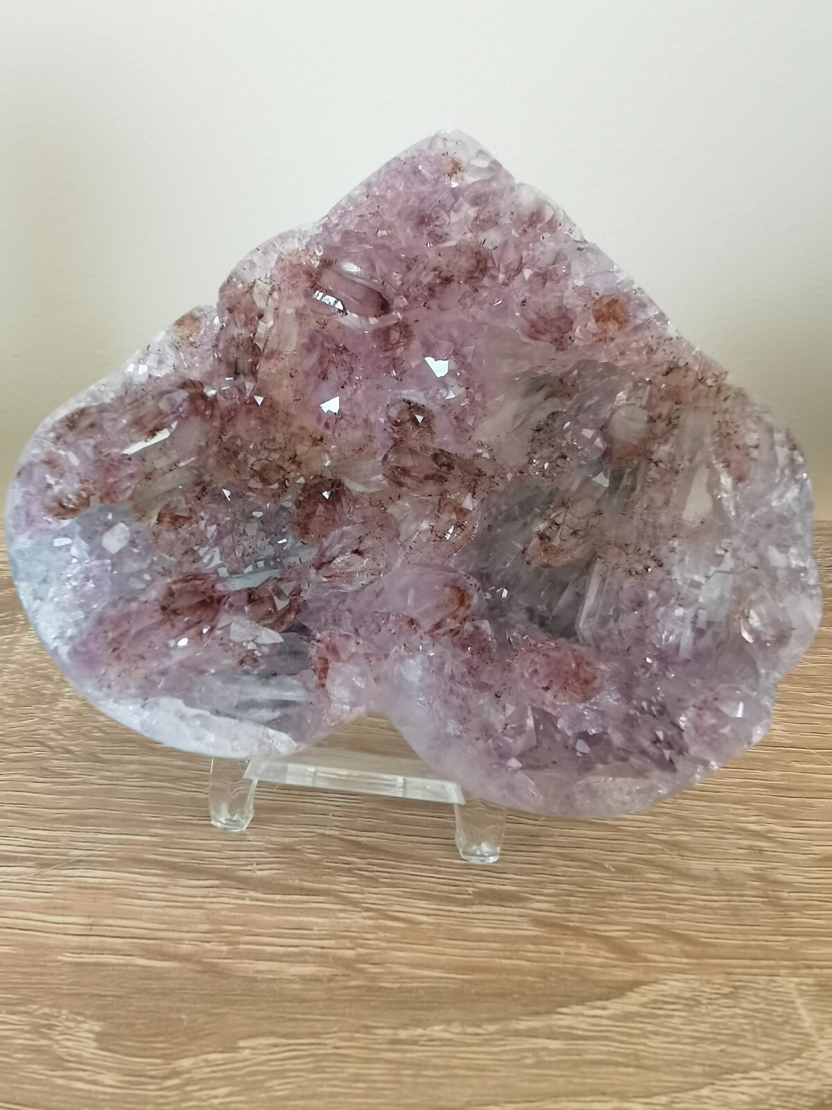 303g Natural Brazil Galaxy Amethyst colorful flicker Crystal 11 x 9×3cm