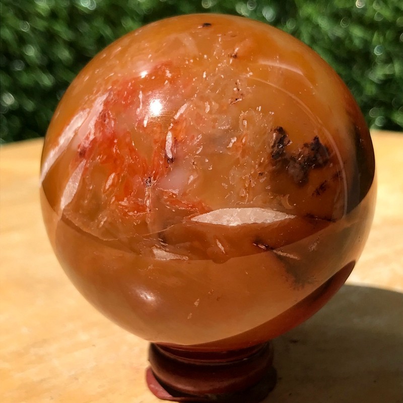 290G Natural Patterned Agate Ball Crystal Sphere Mineral Specimen Healing