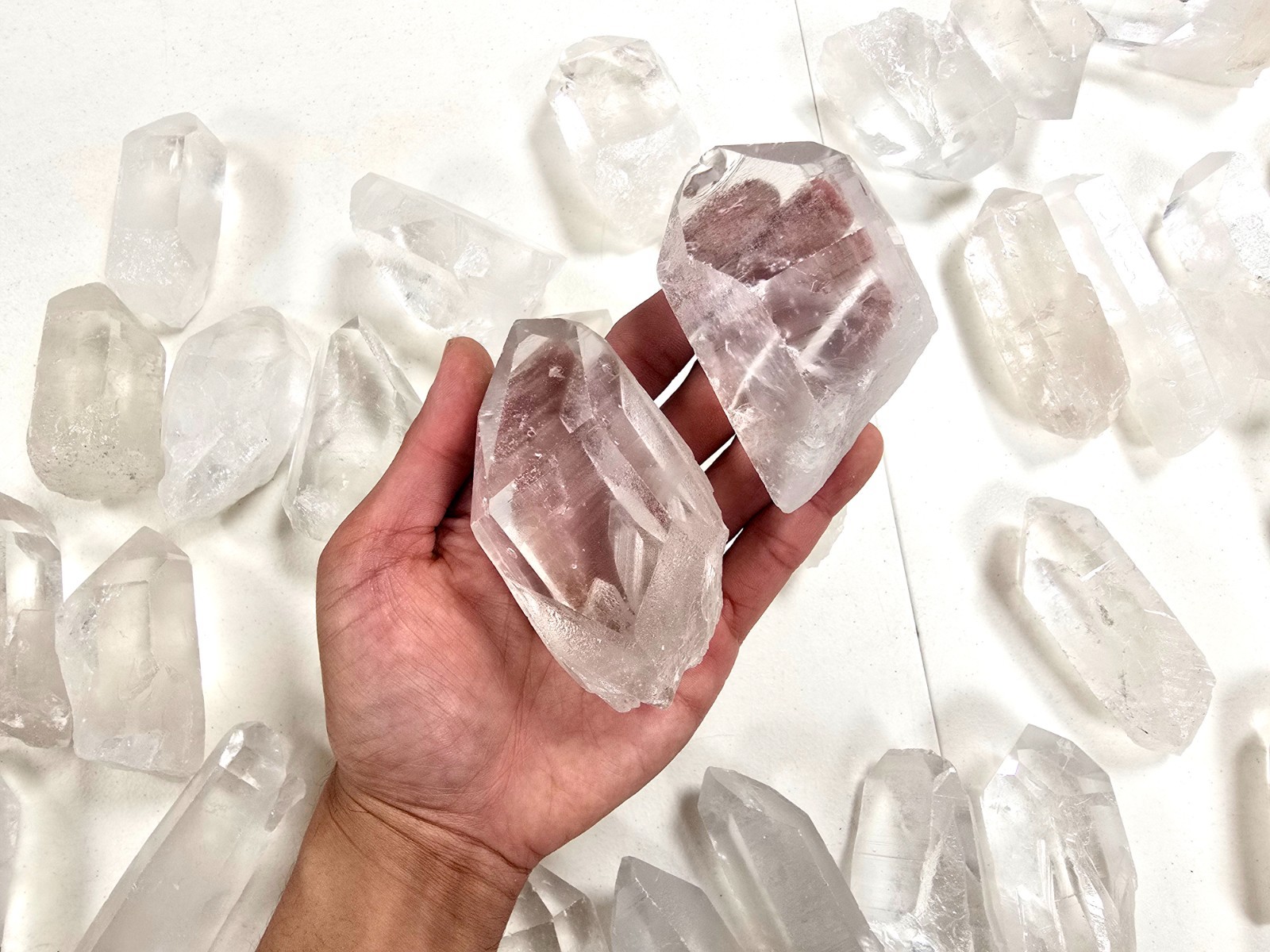 JUMBO QUARTZ CRYSTAL SPECIMENS RAW CLEAR QUARTZ POINTS FOR DISPLAY HEALING GIFT