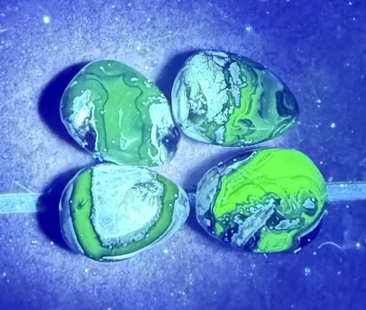 16 Volcano Agate Crystal 1” Eggs All With Good UV