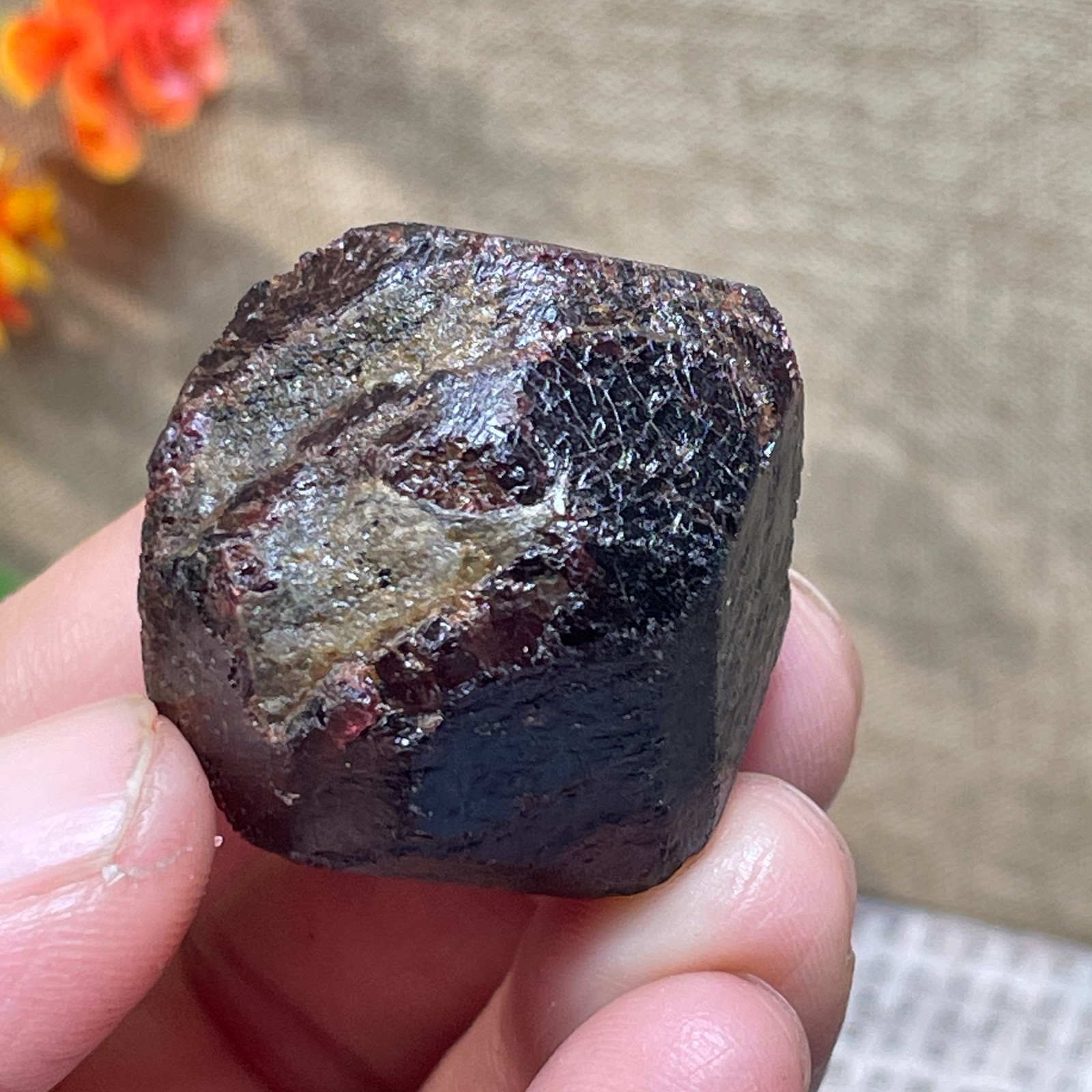 Top Red Garnet Crystal gemstone rough stone mineral specimen 38g A13
