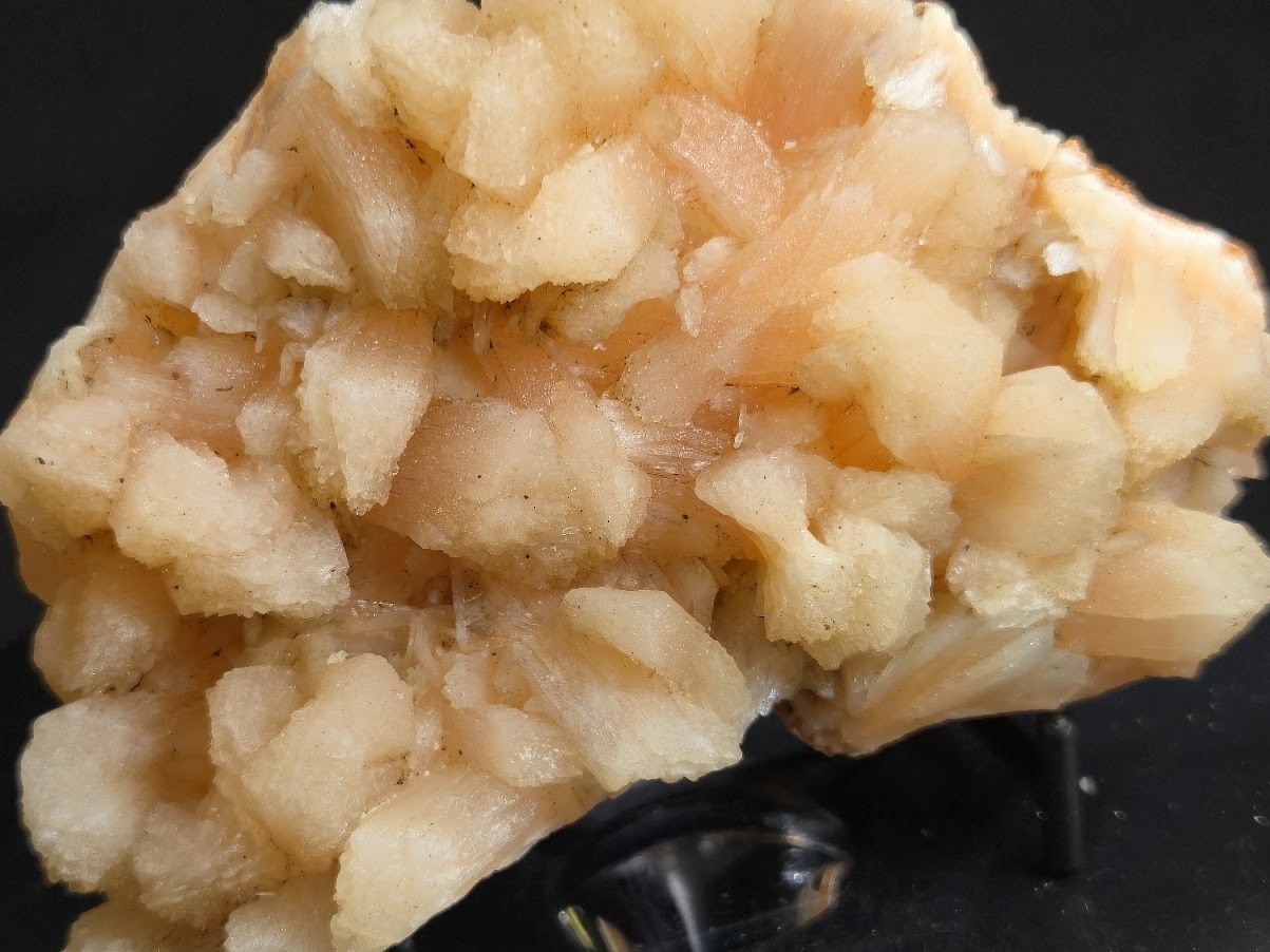 Peach Stilbite Zeolite Mineral Specimen in Matrix-Collectible Healing Crystal