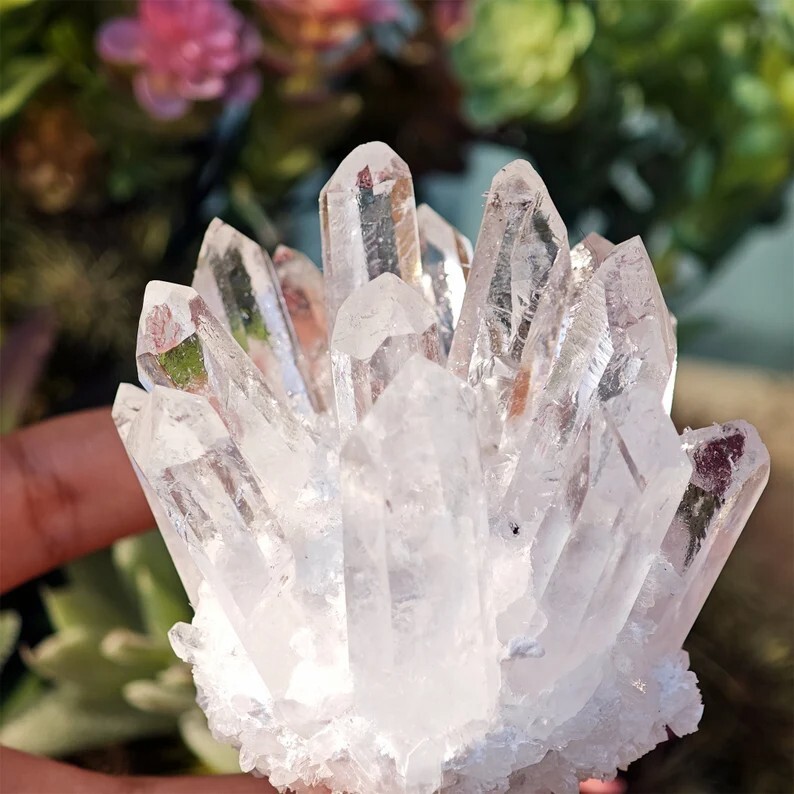 400g+ Rare Large Raw Clear Quartz Crystal Cluster Quartz Mineral Specimens Decor