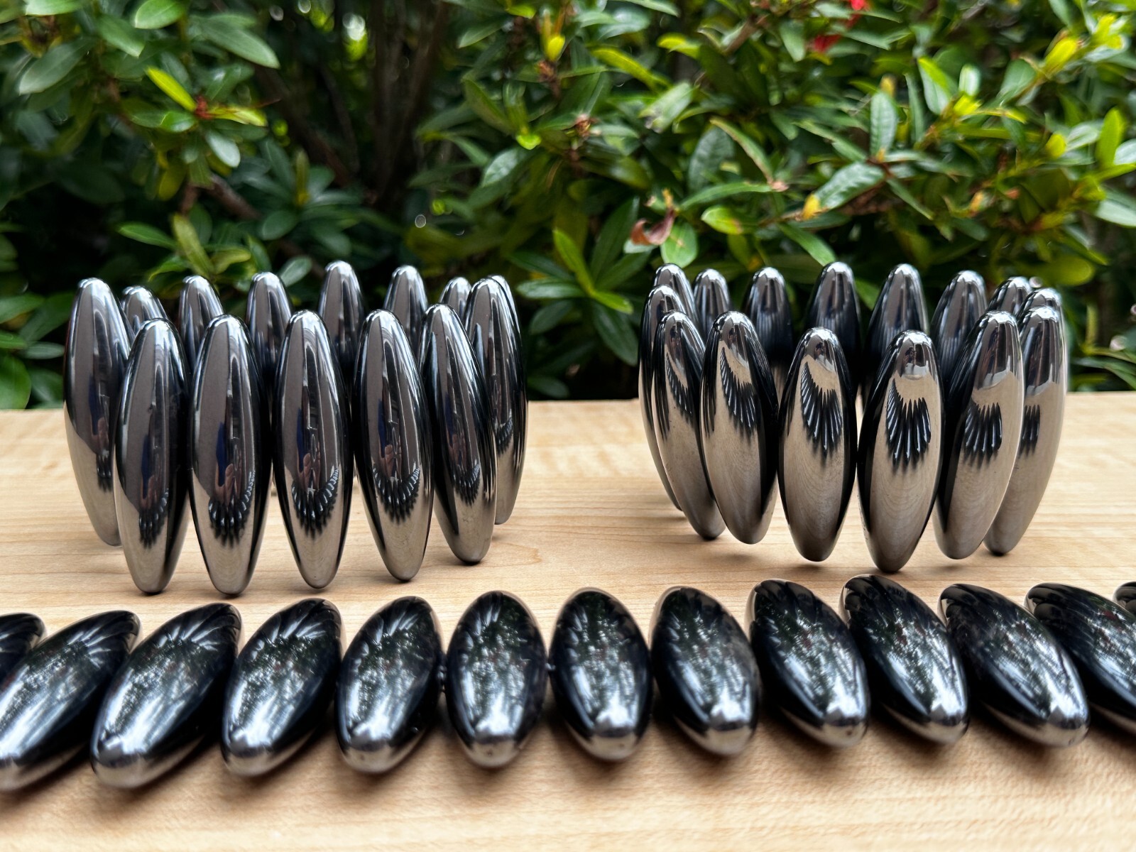 Magnet Hematite Elliptical Zingers, Oval Magnet Hematite, Wholesale Bulk Lot