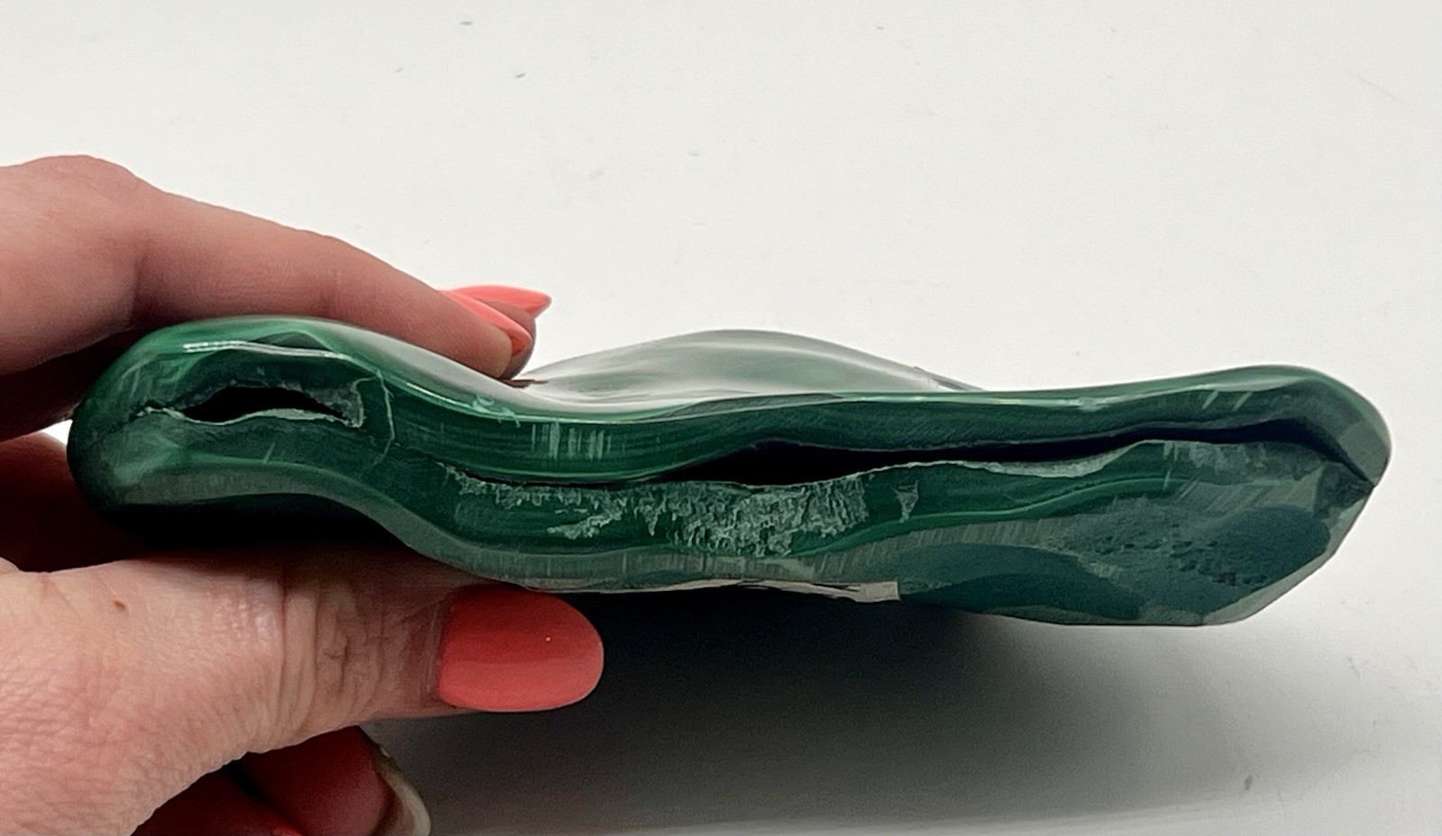 Polished Malachite Freeform Congo 426g (0.94 lb) Reiki Mineral Display Stone