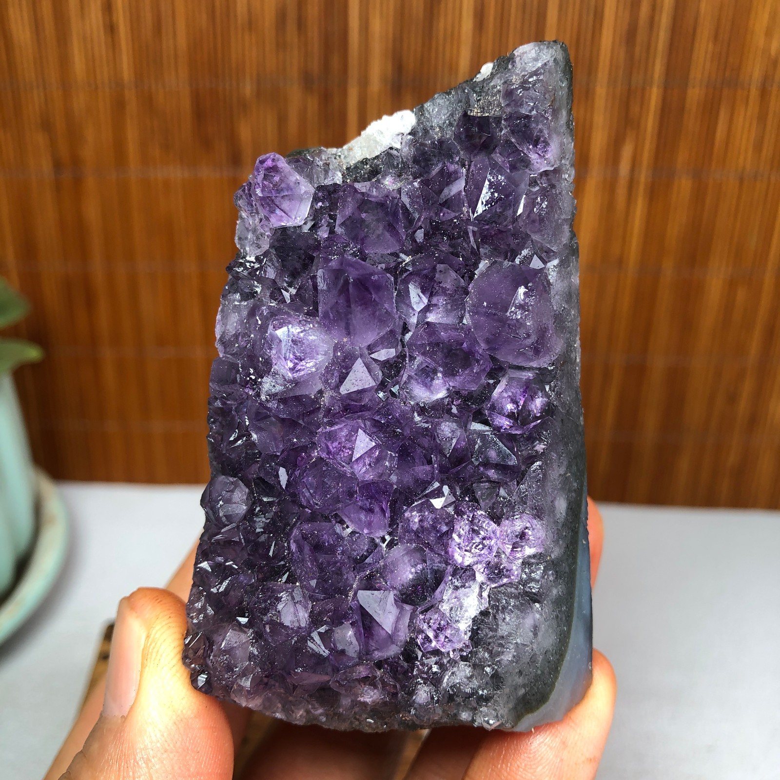 68mm NATURAL amethyst point purple Crystal Cluster Mineral Specimen 177g A1128