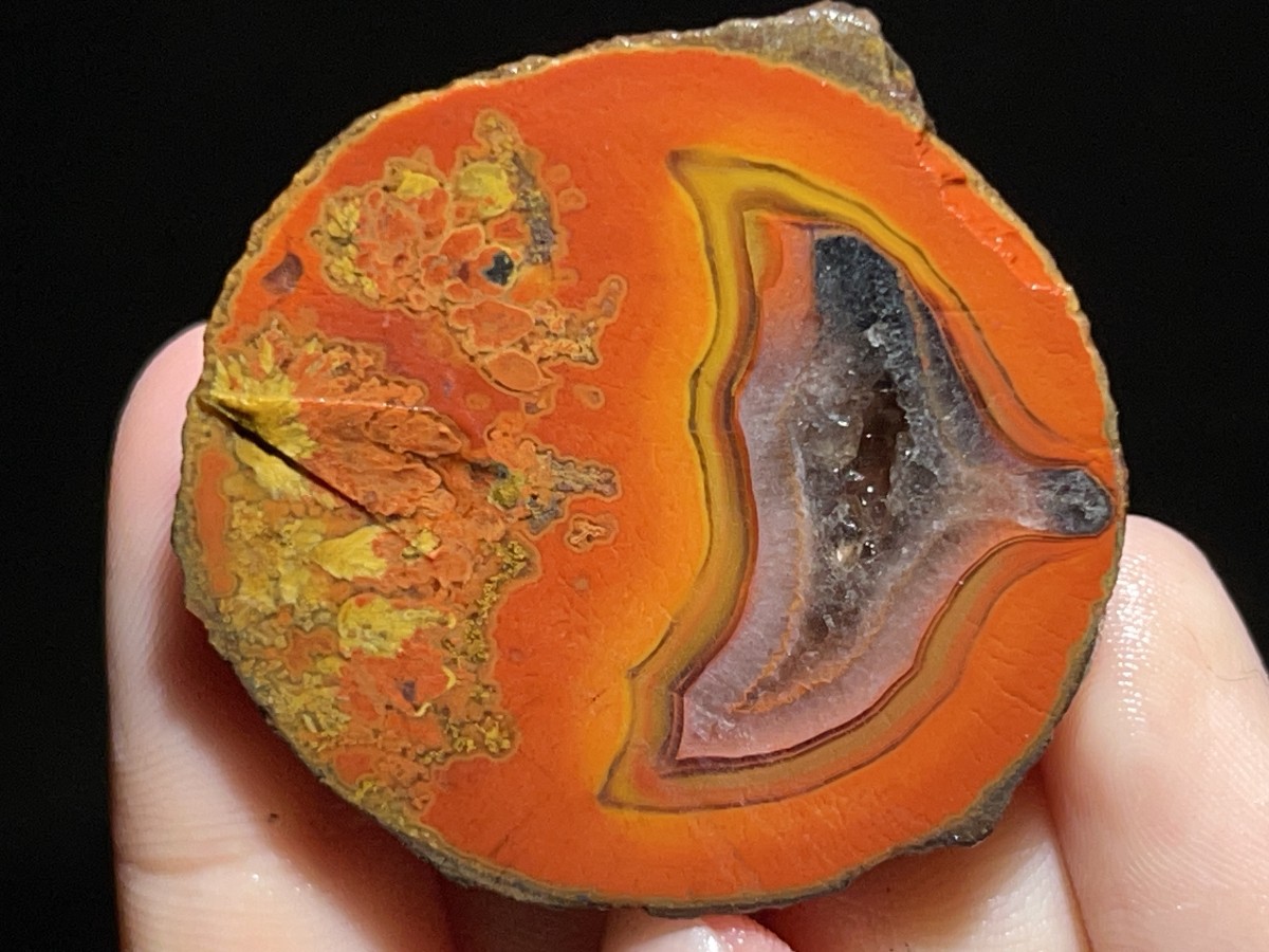 Natural 15 half Rough Chinese Agate crystal geode Achat Nodule Hebei 615g AA11