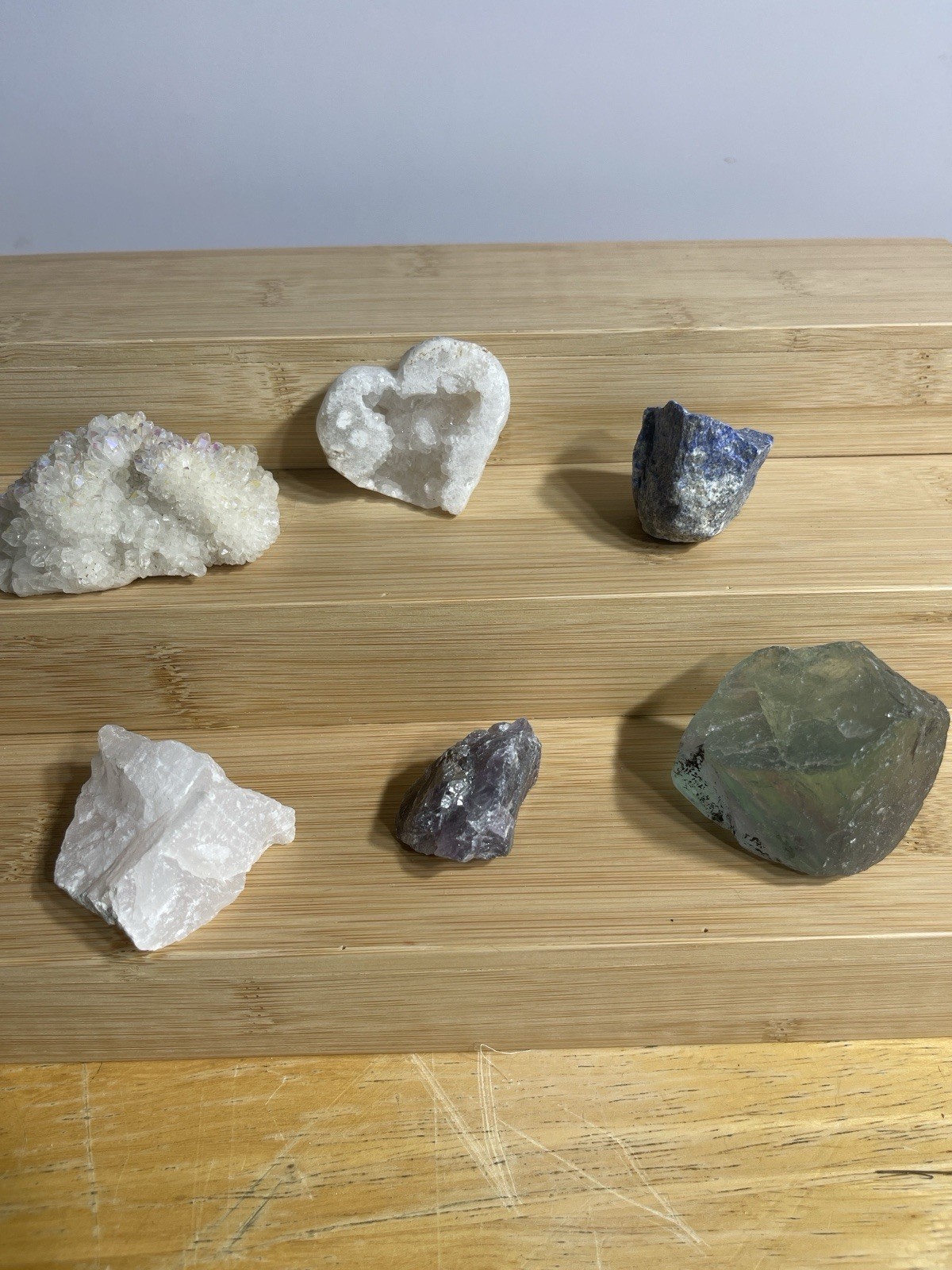 Crystals! ✨ Mixed Raw Crystal & Druzy Collection, 6-Piece Set ✨