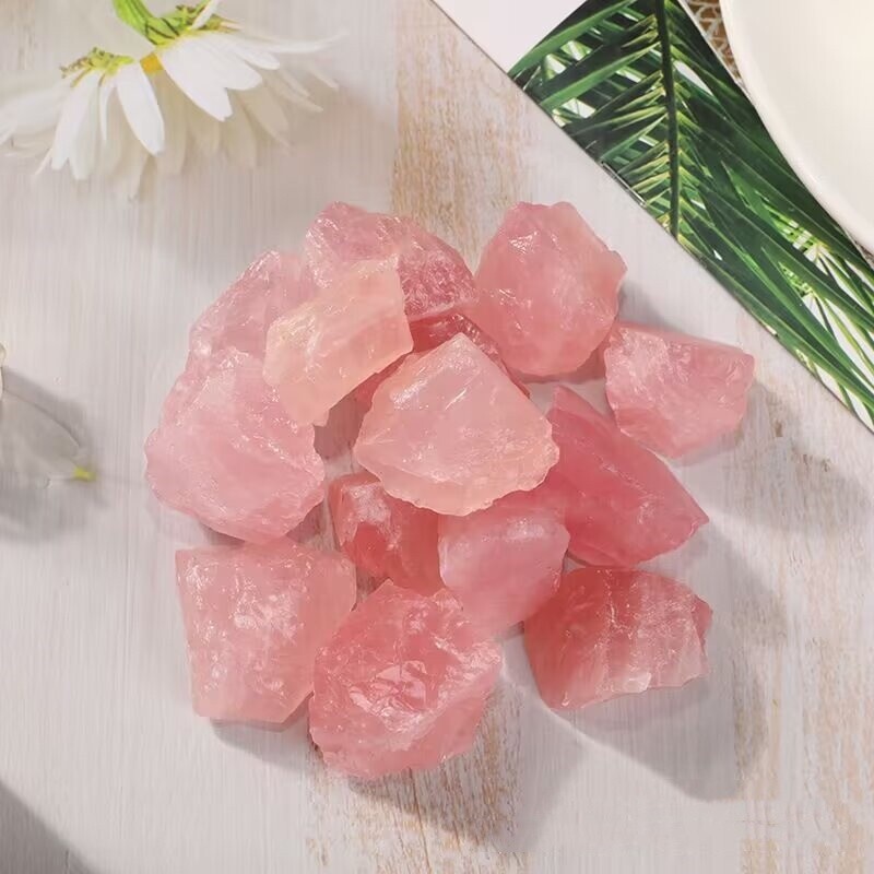 3-5cm Rose Quartz Raw Rough Stone Chunks Healing Reiki Energy Crystal Gifts 1PCS
