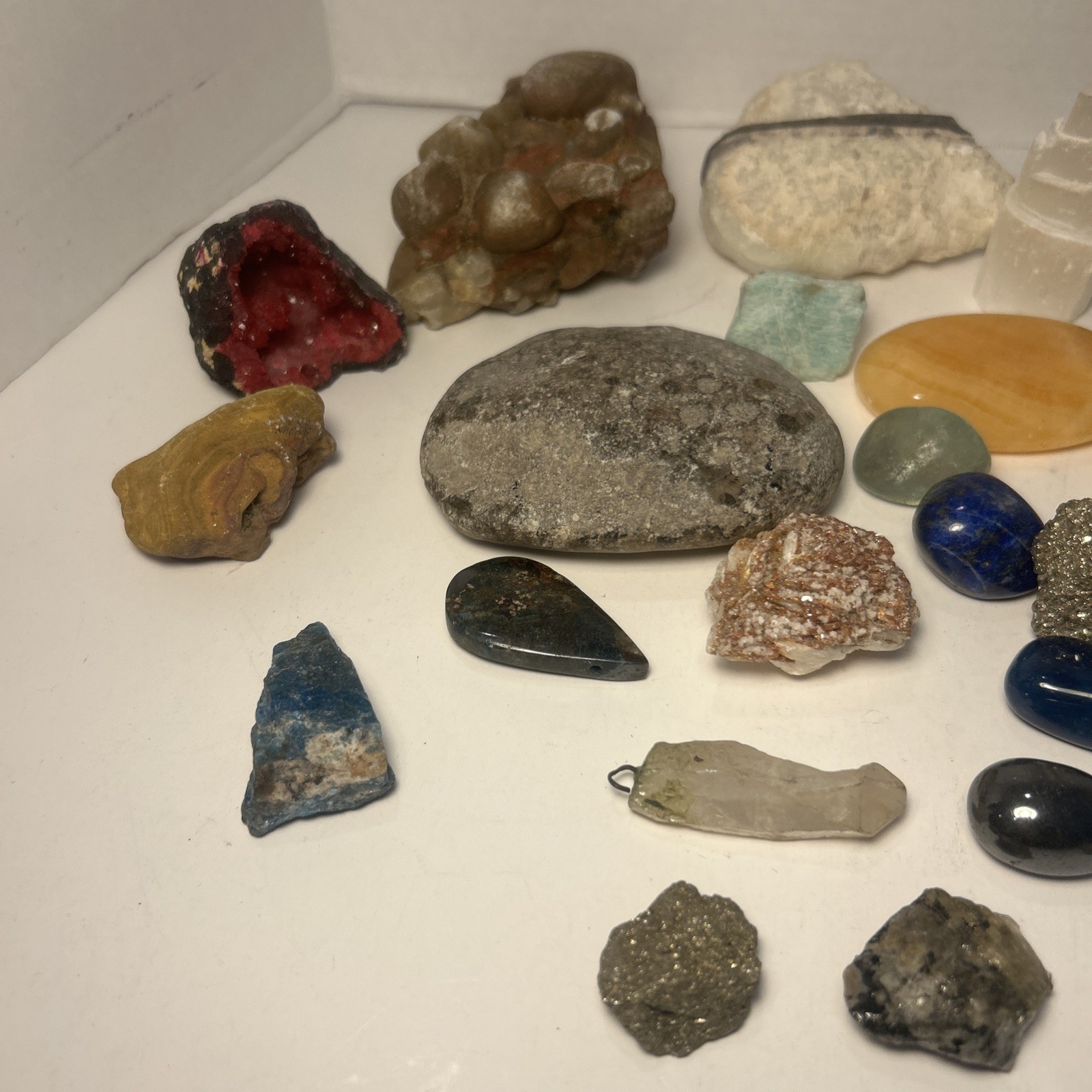 6 Mixed Lot Polished Rocks Tumbled Stones Gemstone Mix Tower,