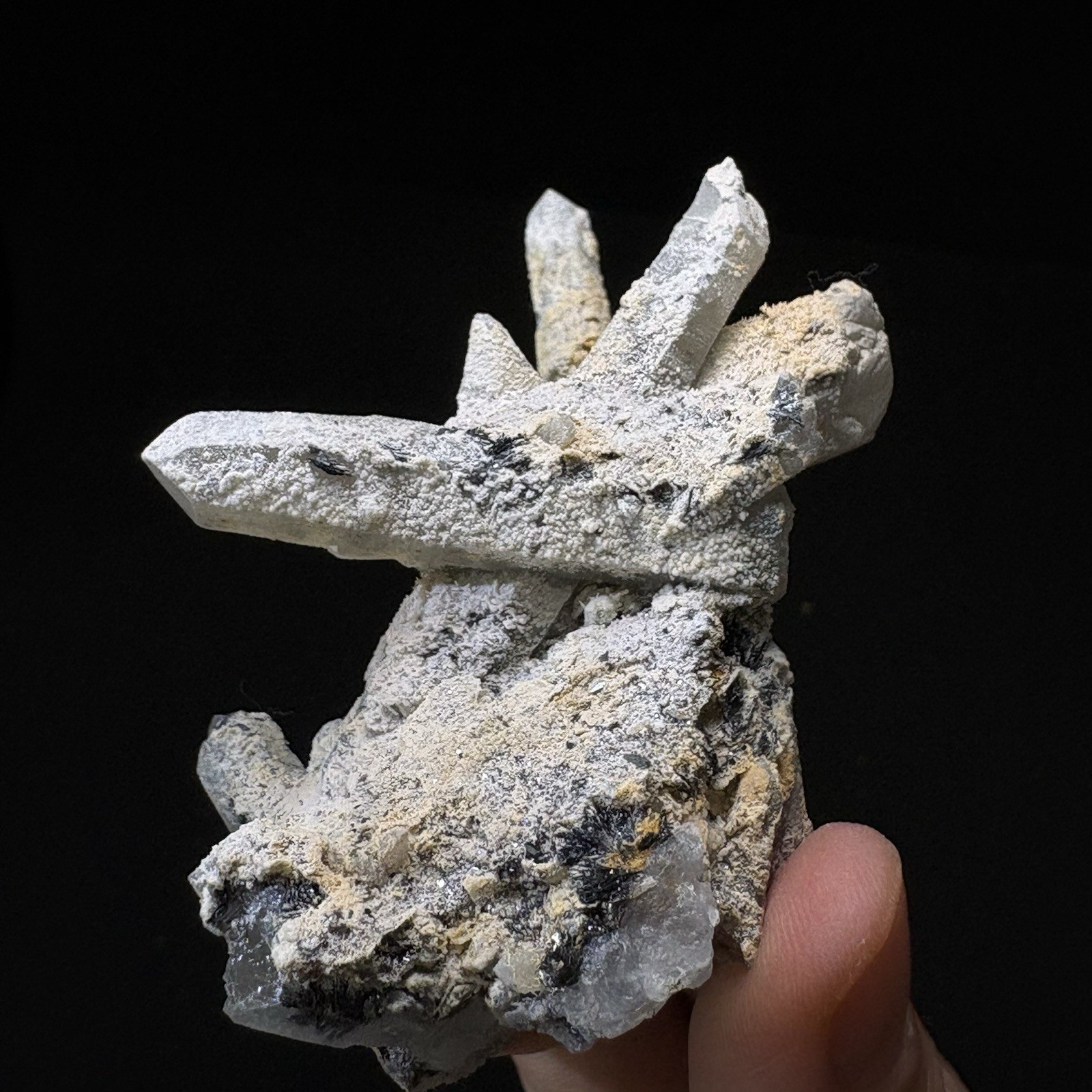 Natural Quartz Cluster w/ Specular Hematite Specimen Inner Mongolia Reiki #E93