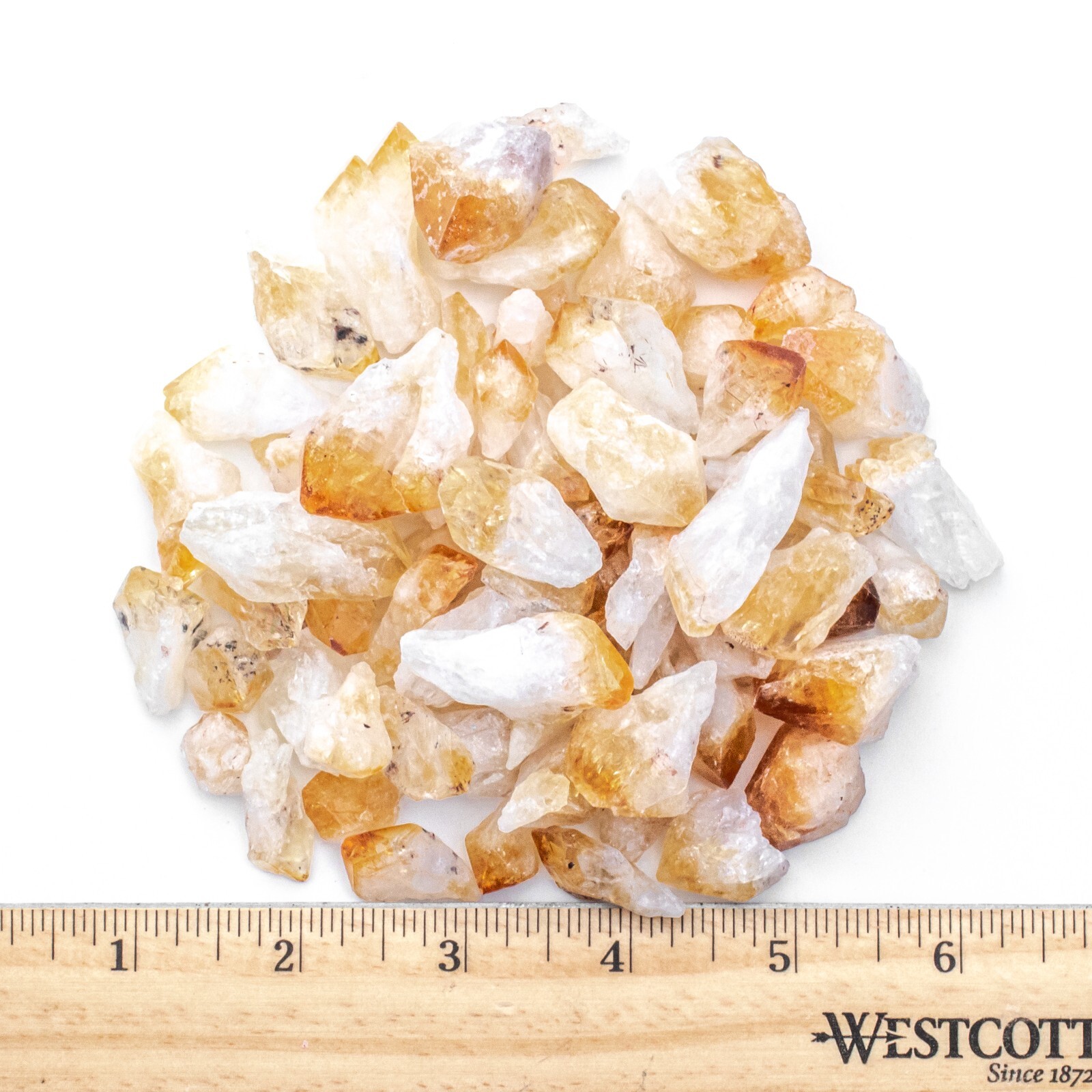 3/4 lb Citrine Points Rough Crystals Bulk Gemstones Wholesale Crafting Gem Rocks