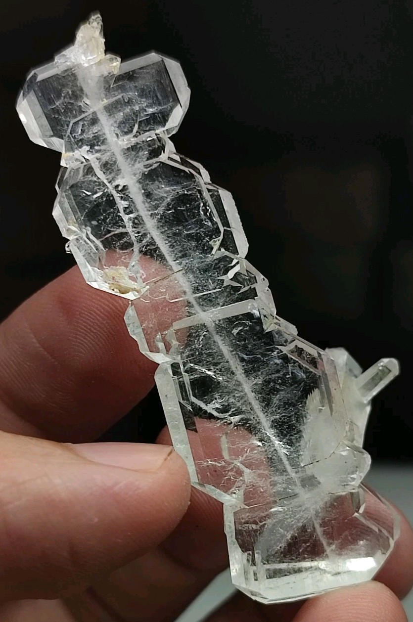 Faden Quartz Crystal Having Good Luster & Nice Growth.