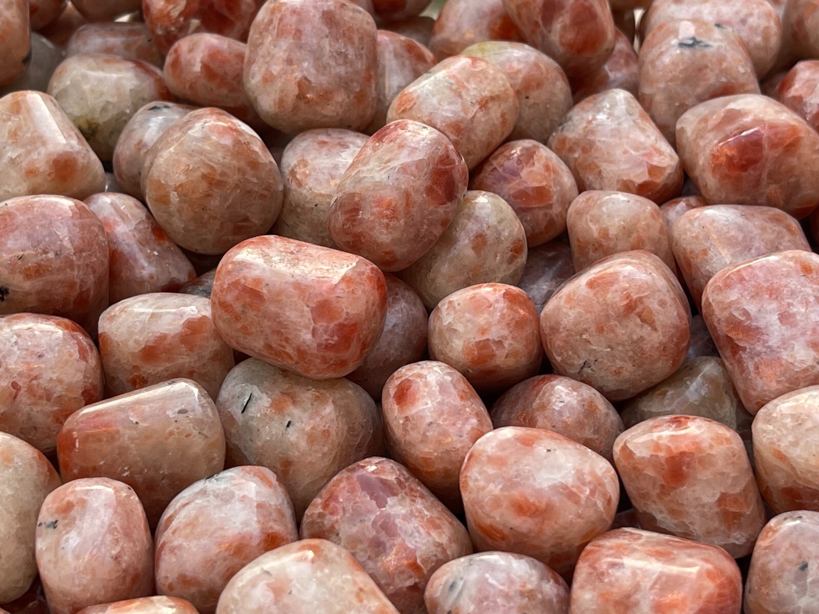Grade A++ Sunstone Tumbled Stone, 1-1.25″ Tumbled Sunstone, Pick How Many
