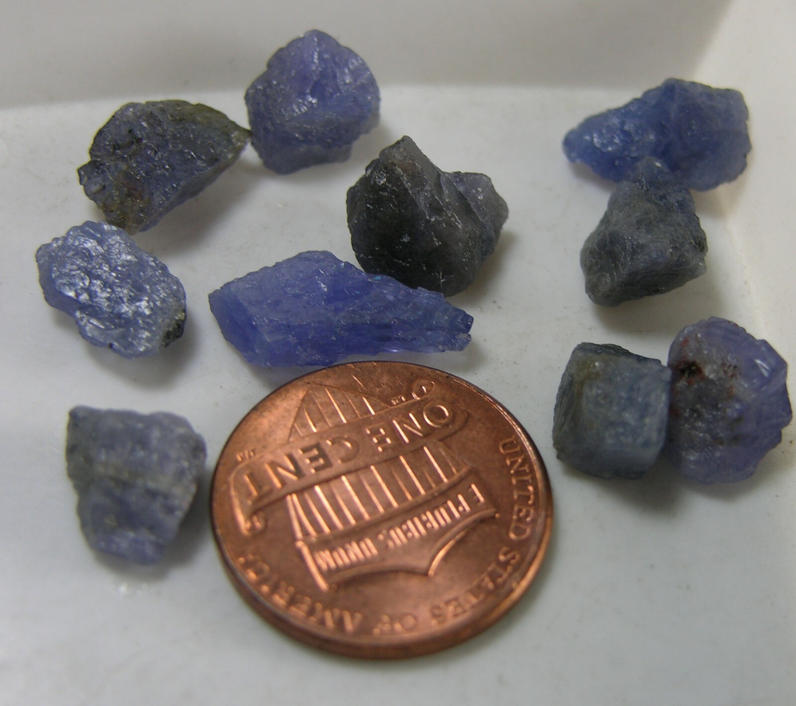31.75ct Tanzania Natural Rough Raw Blue Tanzanite Crystal Specimen 6.35g 9-13mm