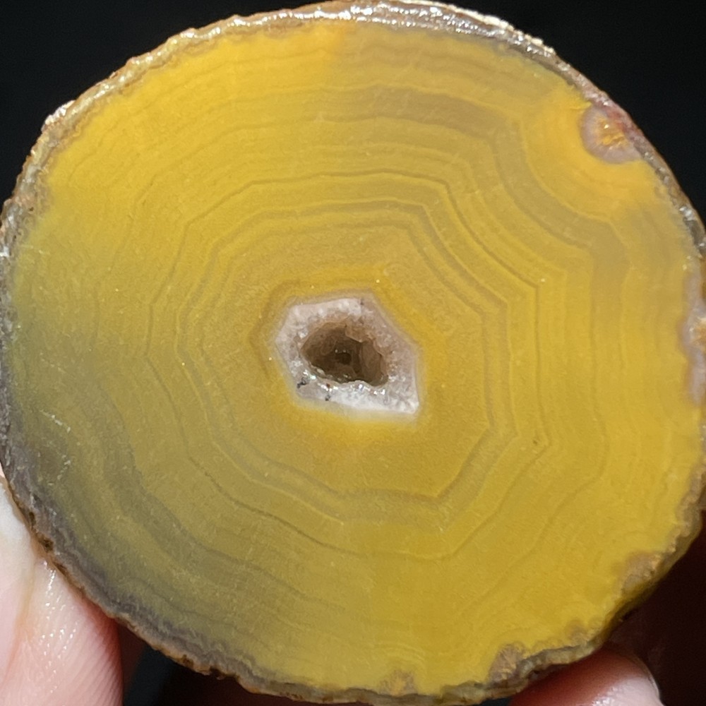 Natural half Rough Chinese Agate crystal geode Achat Nodule Hebei 41g D756