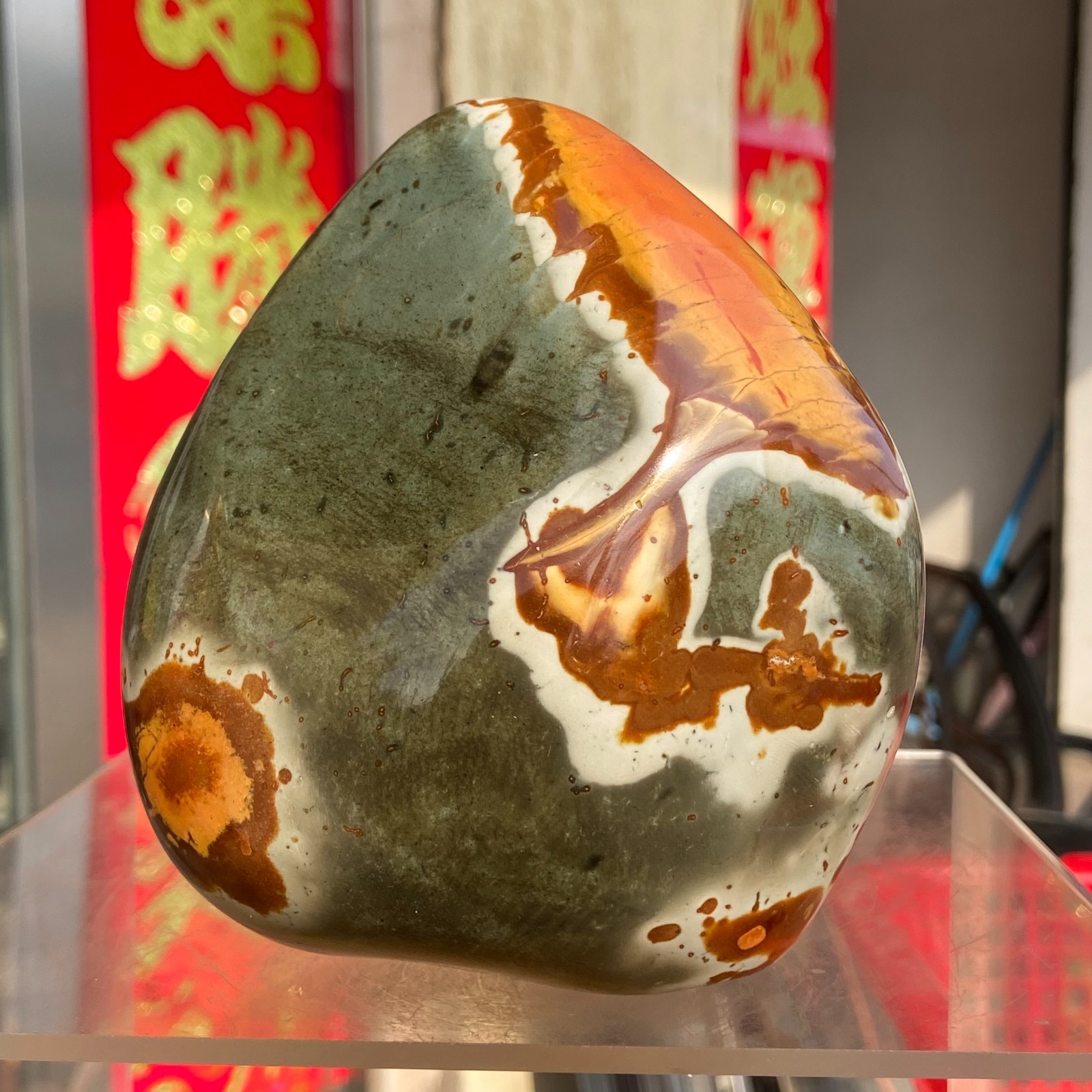 3.02LB Large Polychrome Ocean Landscape Jasper Stone Mineral Display Specimen
