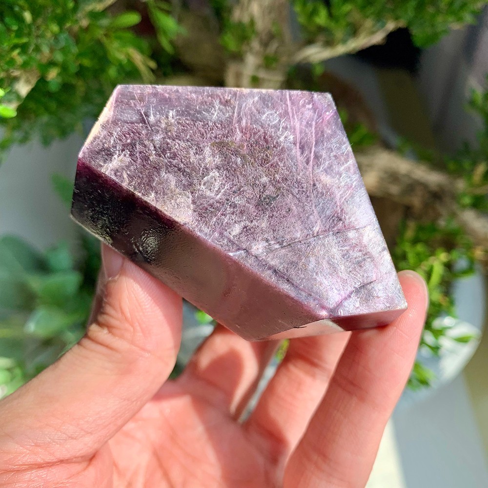 2Pcs 50-100G Natural Purple Mica Freeform Crystal Polished Flashy Office Decor