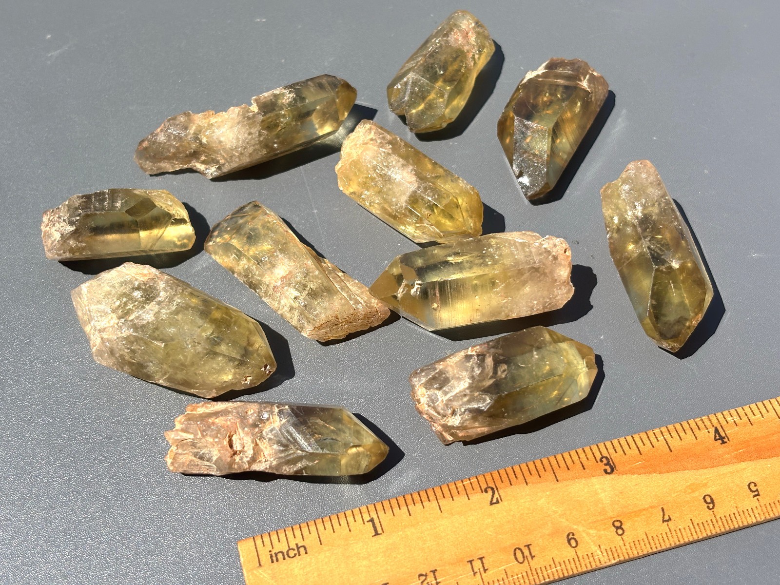 1/2lb Natural Smokey Citrine Quartz Rough Himalayan Smoky Crystal Points Wand