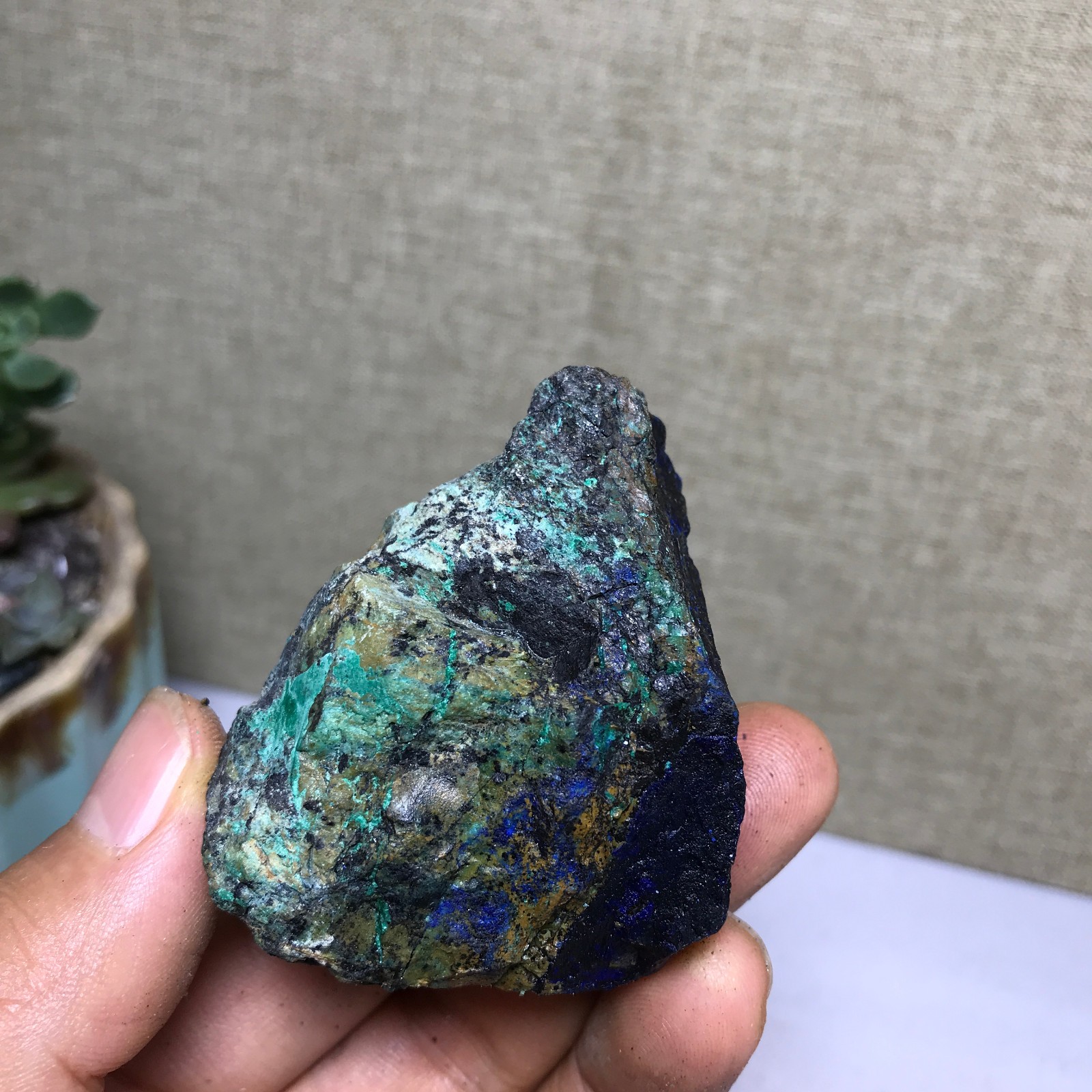 67g Natural Azurite Malachite gemstone Rough original Crystal Specimen A5193