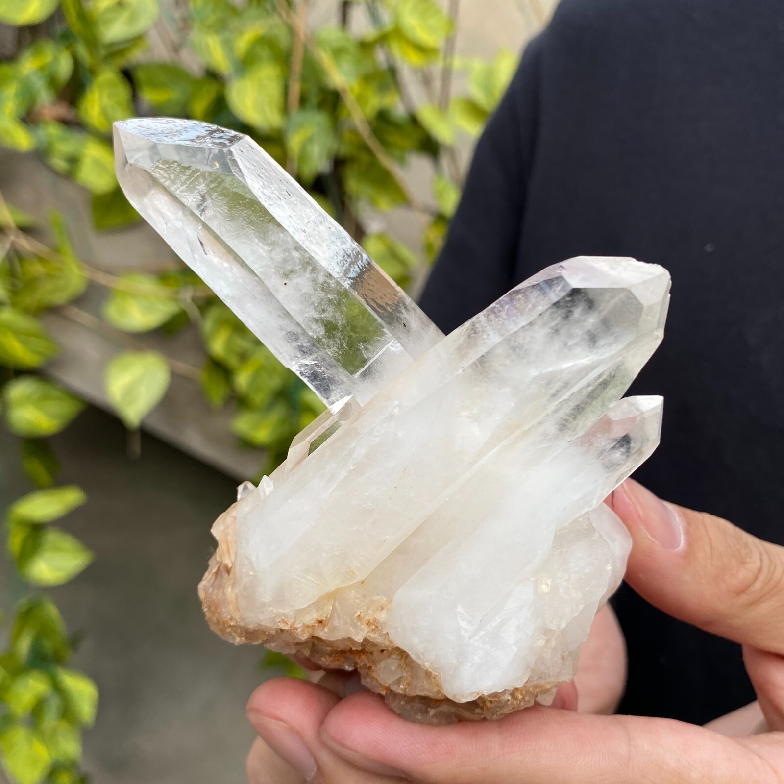 0.6lb Natural Clear White quart Crystal Cluster Raw Healing Specimen