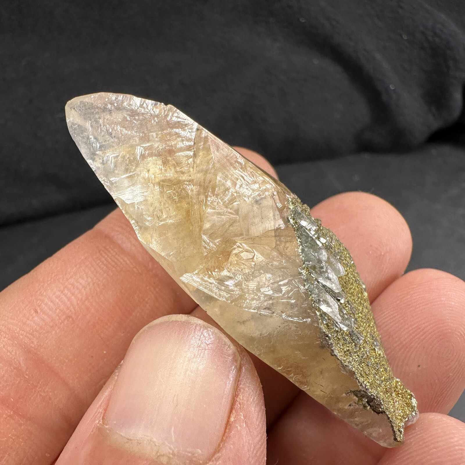 Calcite Crystal with Chalcopyrite Matrix / Missouri