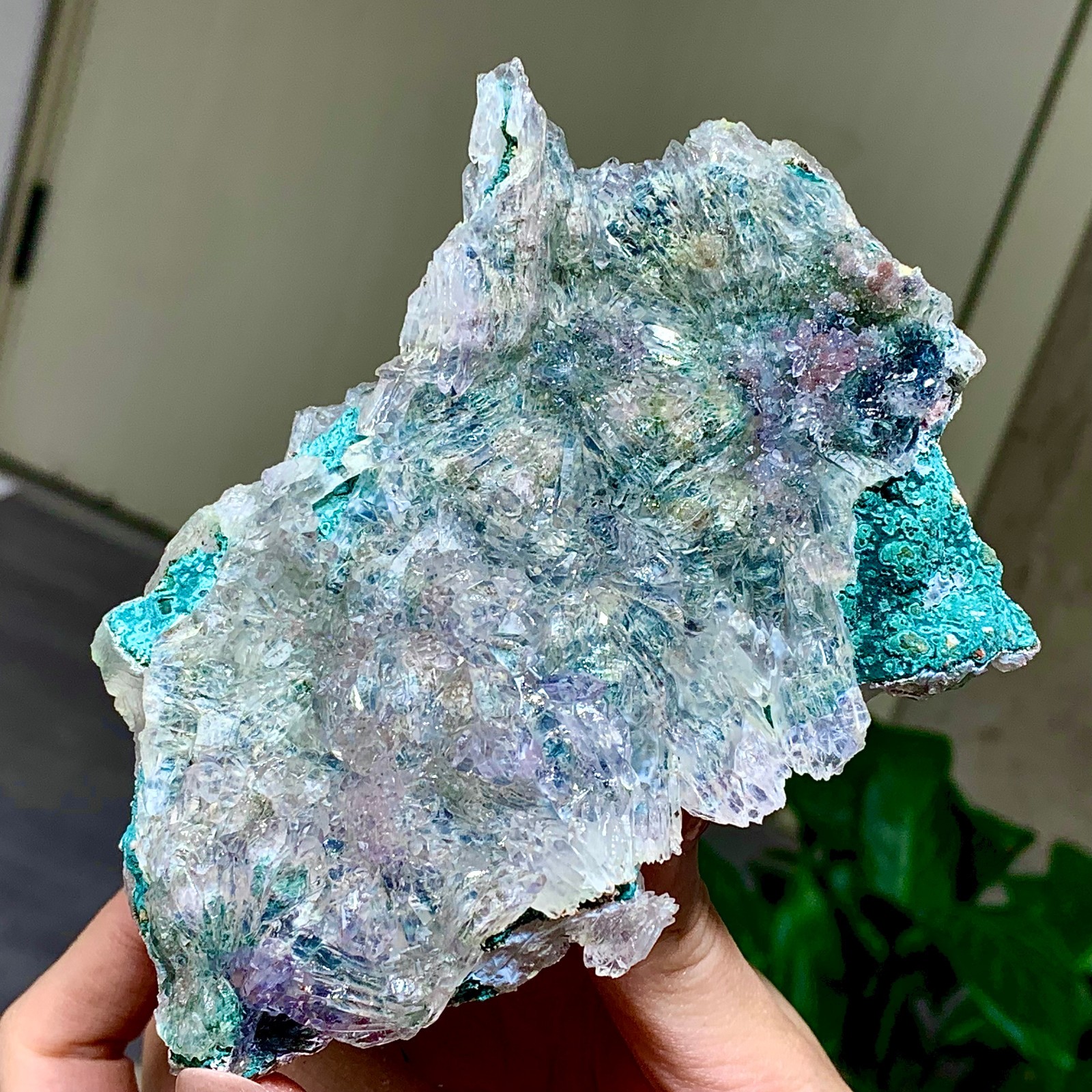 168g Natural Vision Amethyst quartz cluster crystal druzy mineral specimen