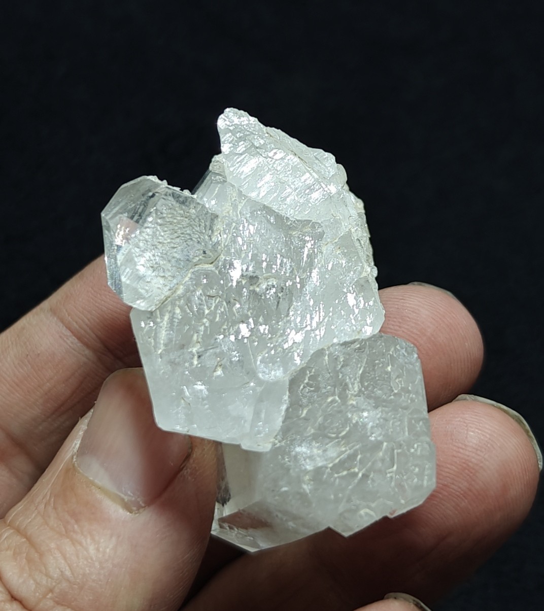 Twin Clear Quartz Formation Interconnected Crystals 76 grams