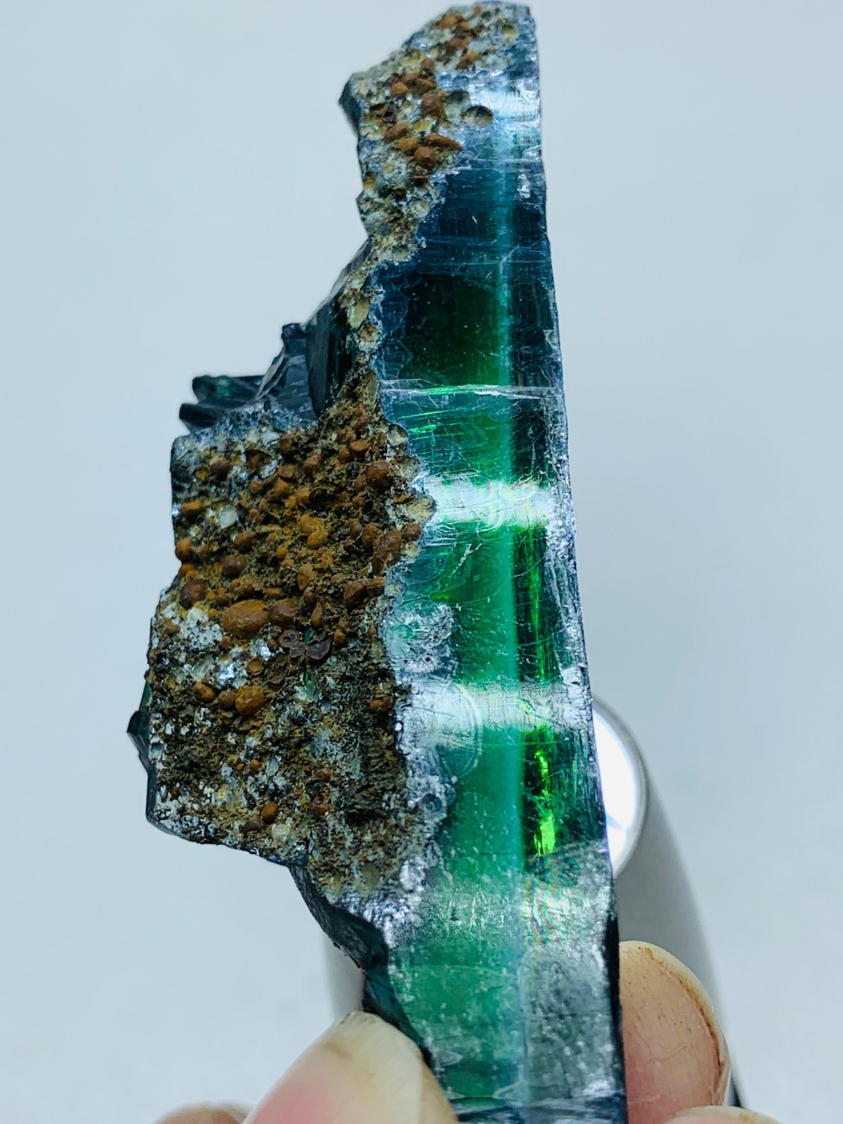 148ct 68mm TOP EXCELLENT BLUE GREEN VIVIANITE CRYSTALS Specimen FROM Brazil