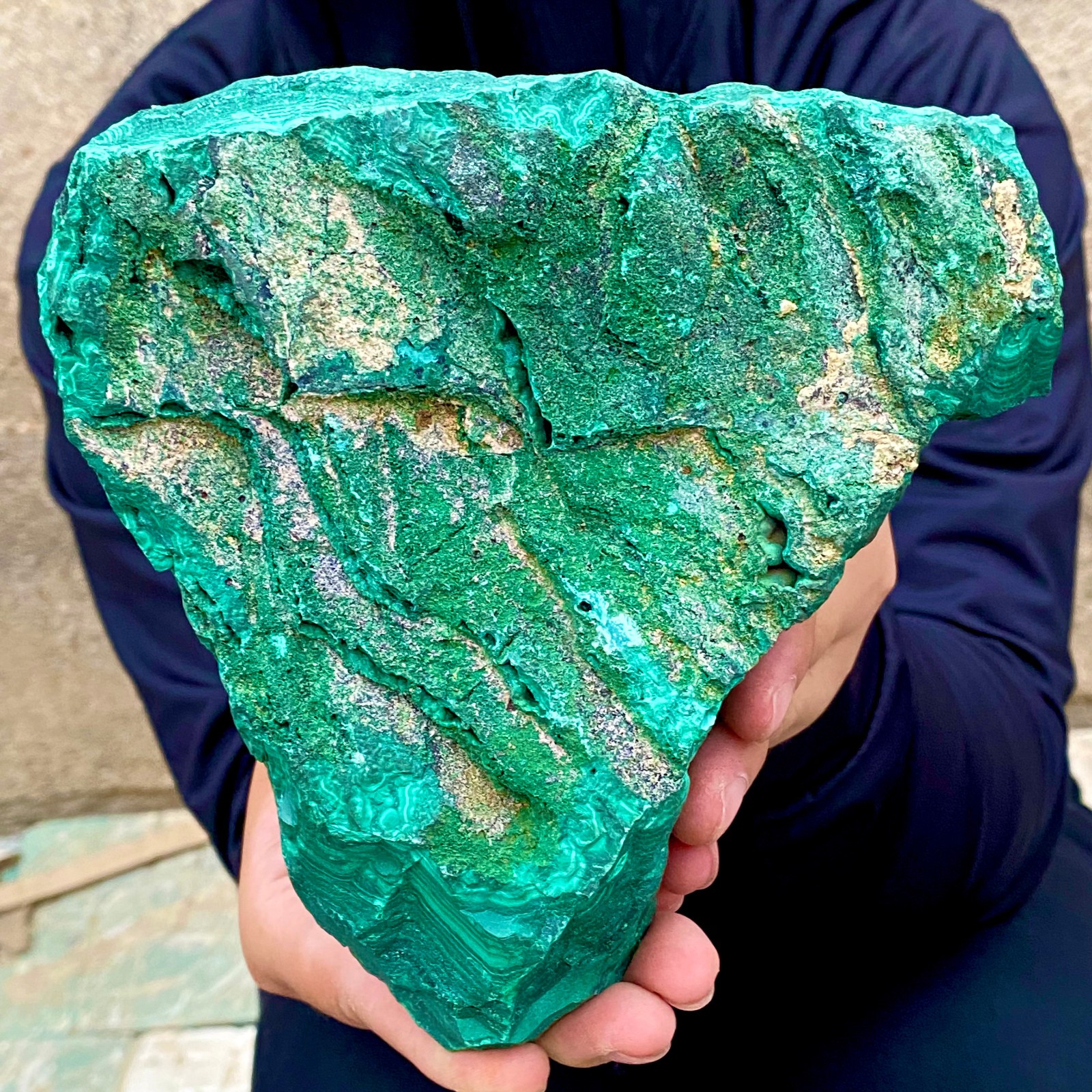 5.3LB Natural tortoise Malachite transparent cluster coarse mineral sample