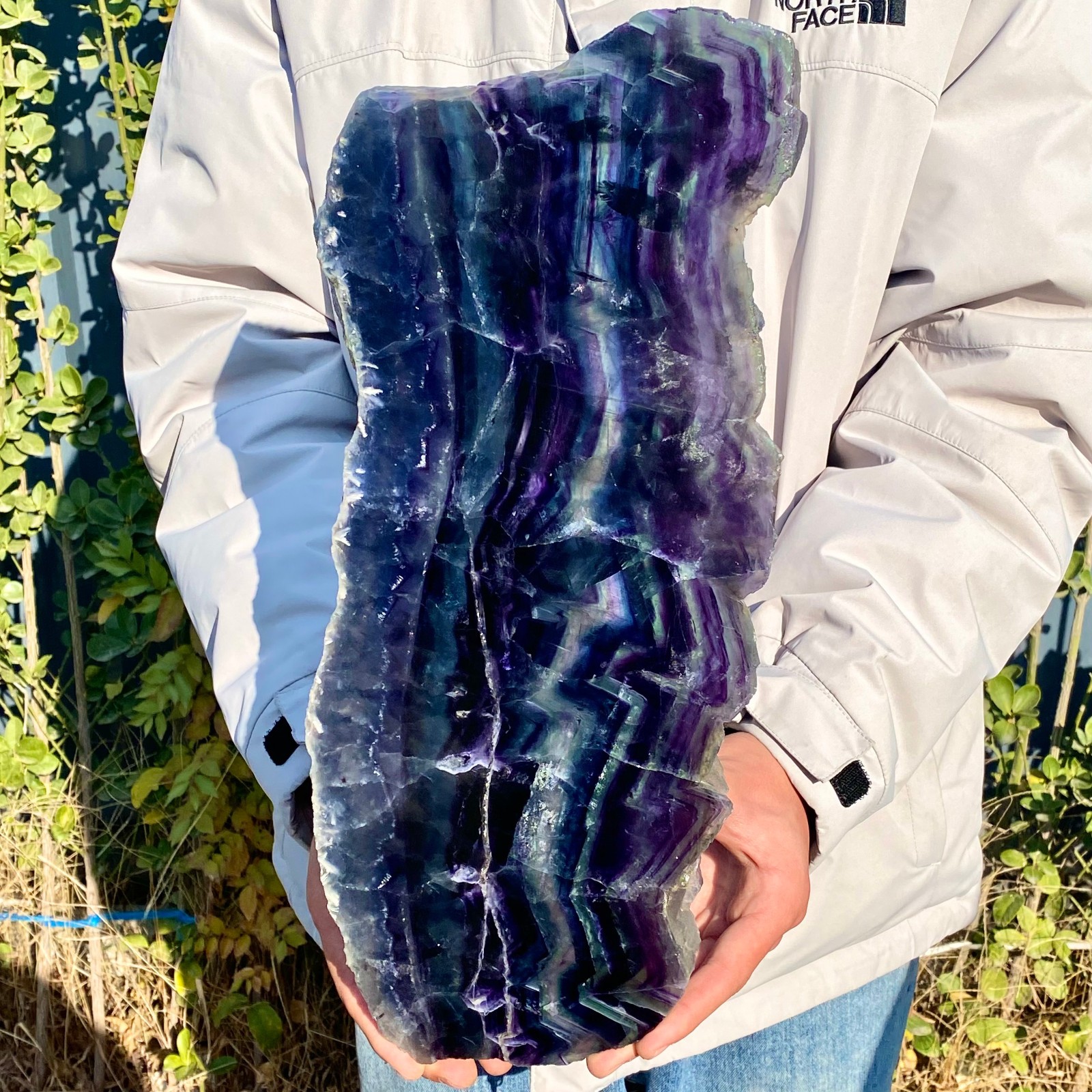 10LB Natural beautiful Rainbow Fluorite Crystal Rough slices stone specimens