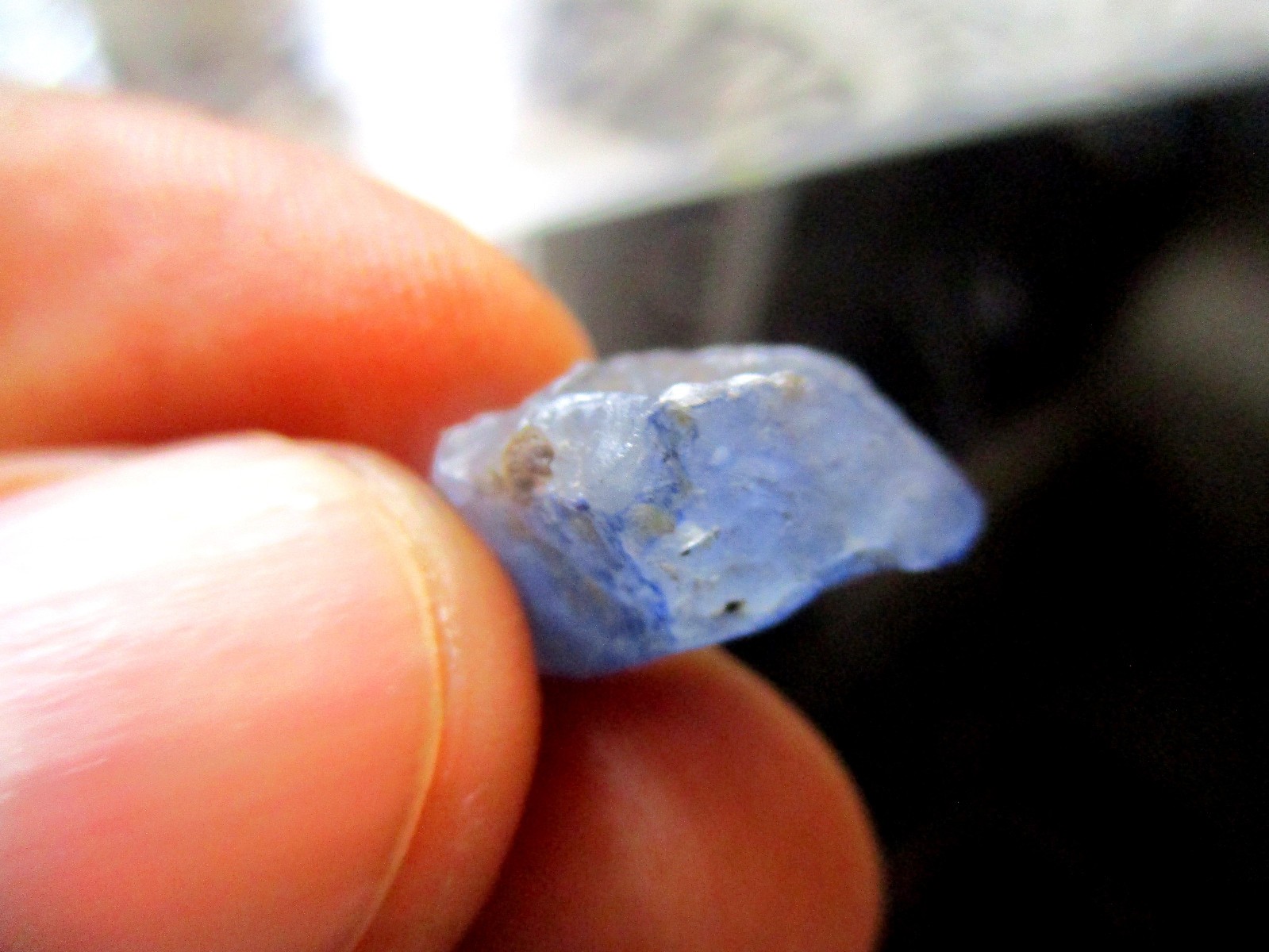 Natural Blue Sapphire Crystal Specimen, 10.75 Carats, Jammu Kashmir Origin