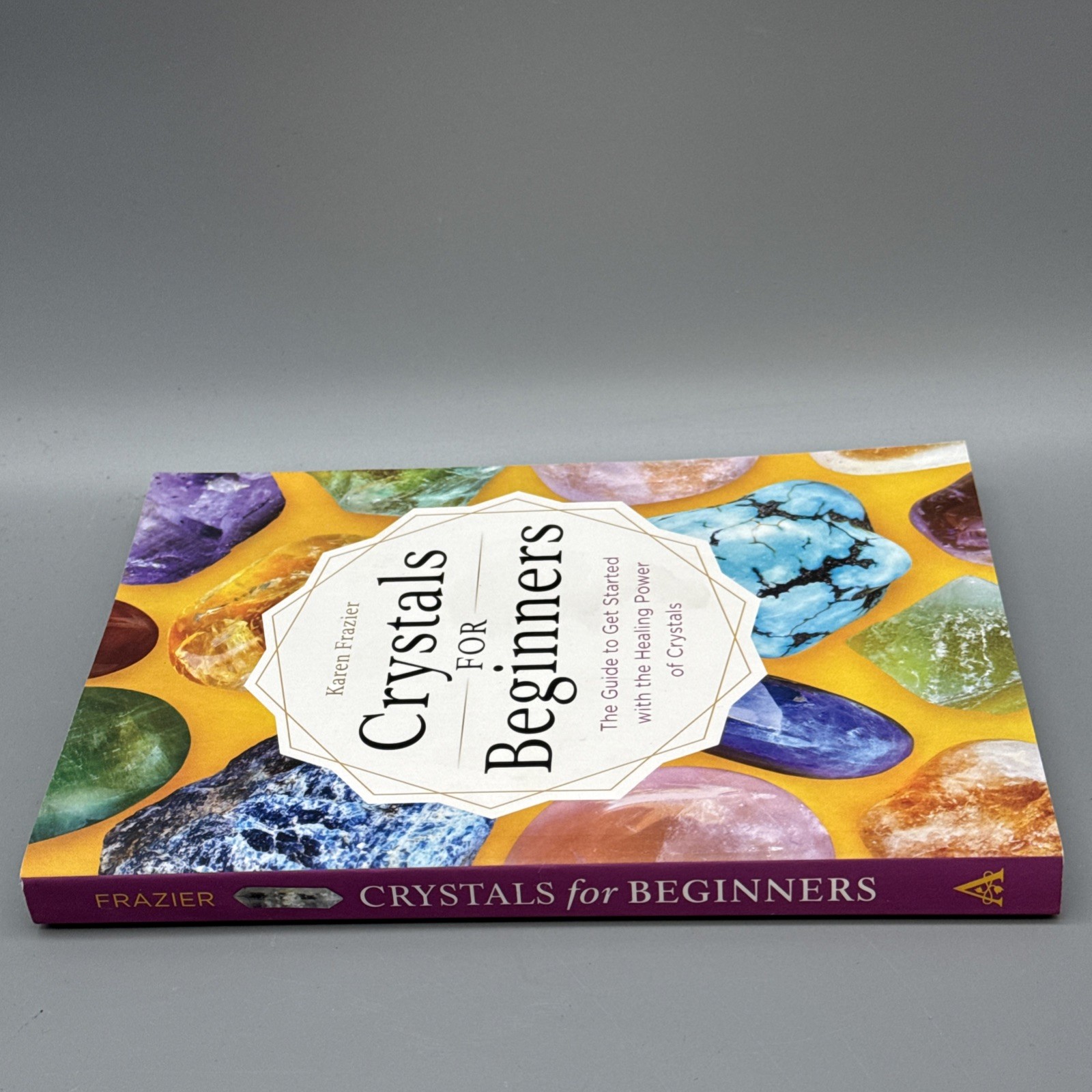 Crystals for Beginners Lot Karen Frazier Book & 20+ Polished Stones Agate Slices