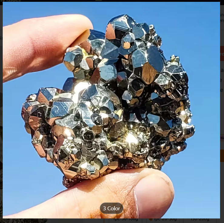 50-70G of 1pc of AAAA+ Grade Natural Pyrite Raw Stone, Irregular Chalcopyrite R