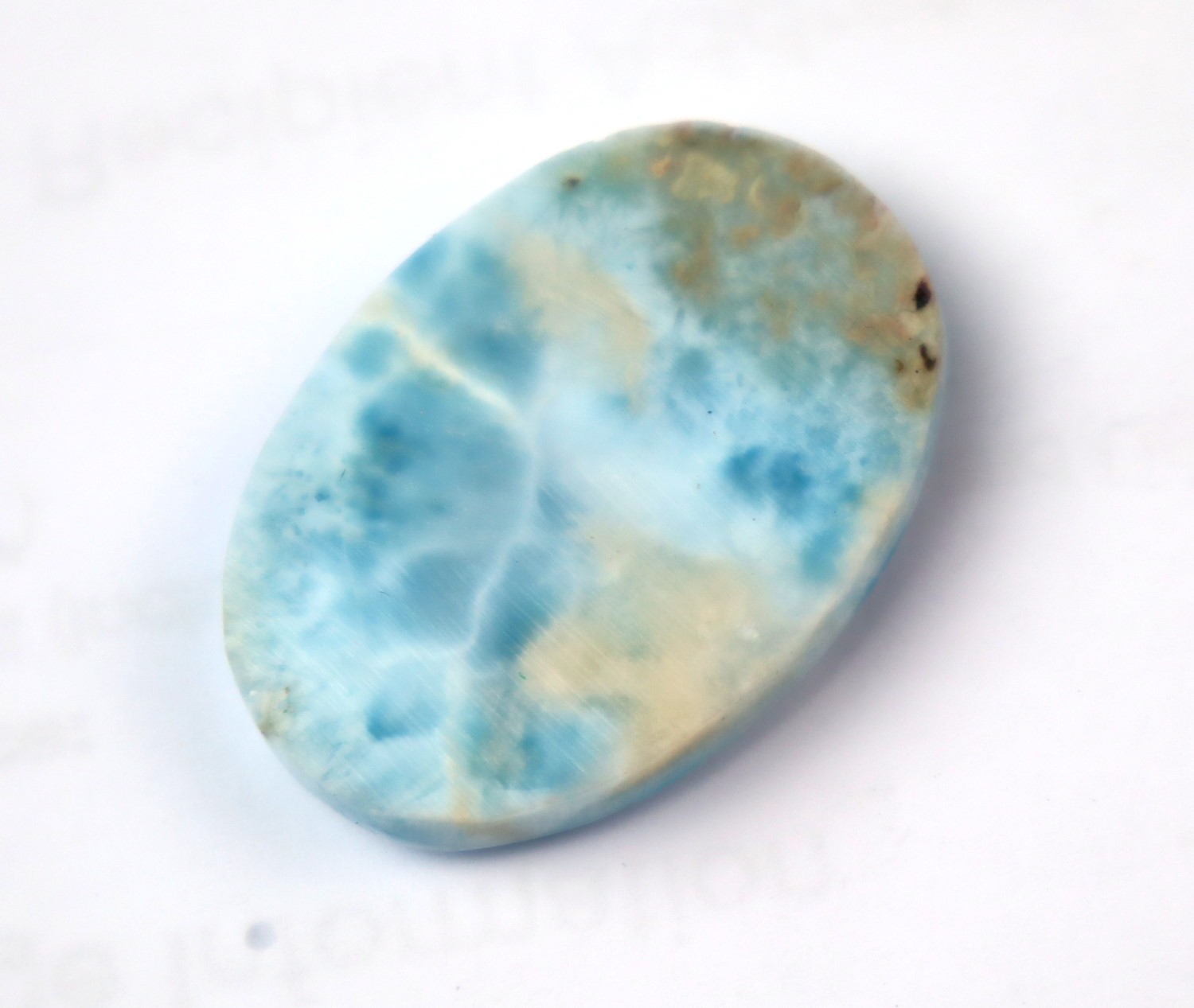 Charming Design Natural Sky Blue Larimar Cabochon 34mm