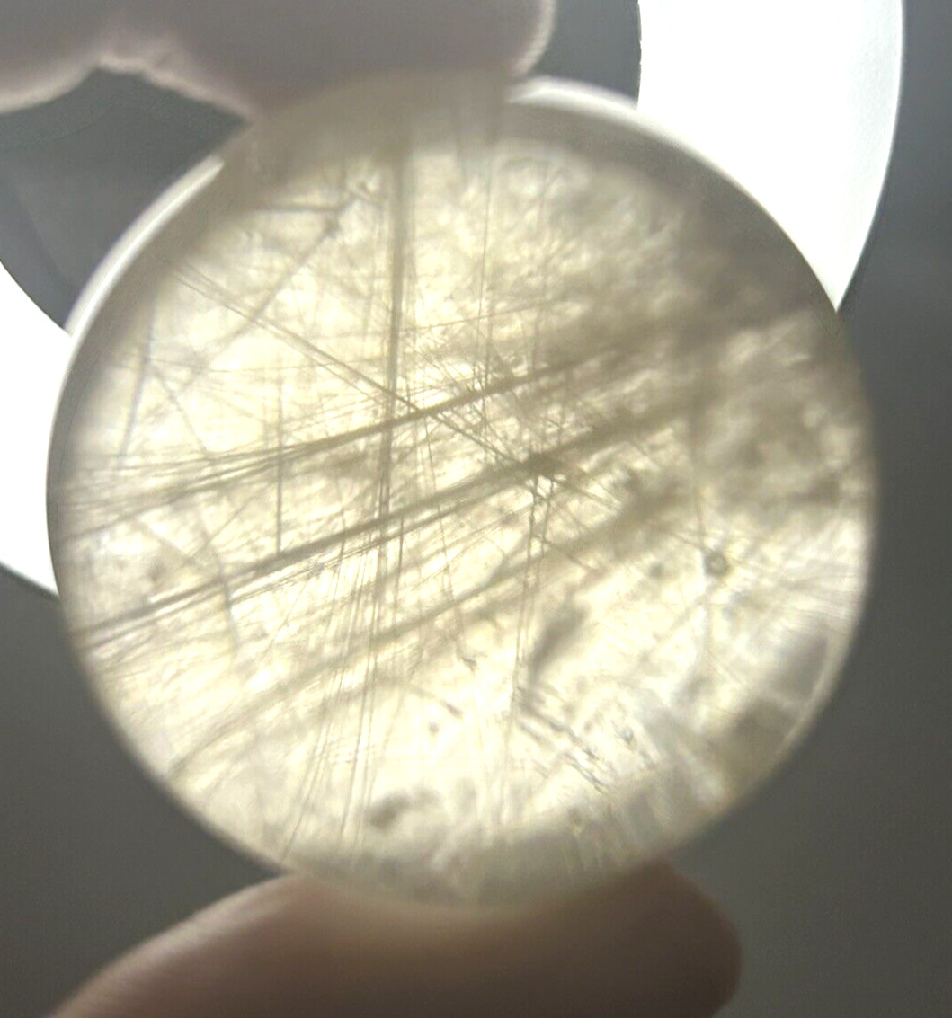 Clear Quartz Sphere With Gold Hair Rutile 106g/42.4mm