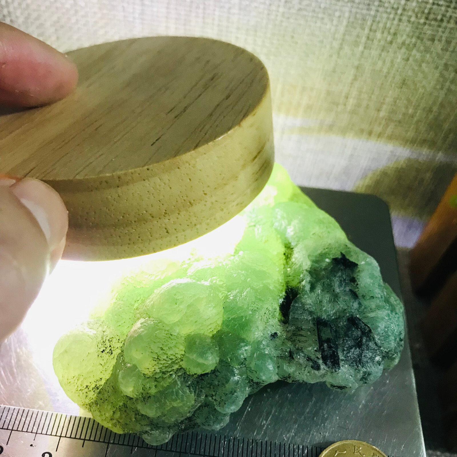 219g Natural Green chalcedony grape agate crystal specimen Indonesia 09