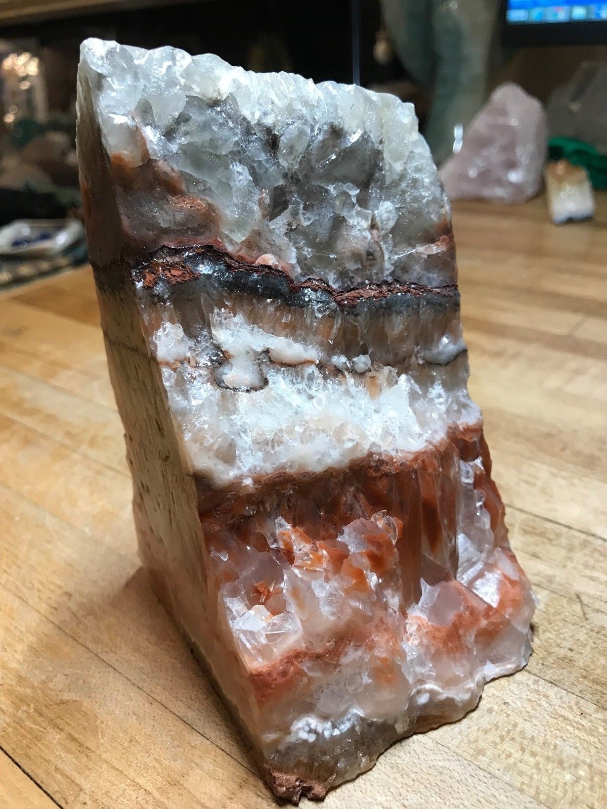 Multicolored Calcite Crystal Mineral Gemstone Medium Natural Rock Specimen 004