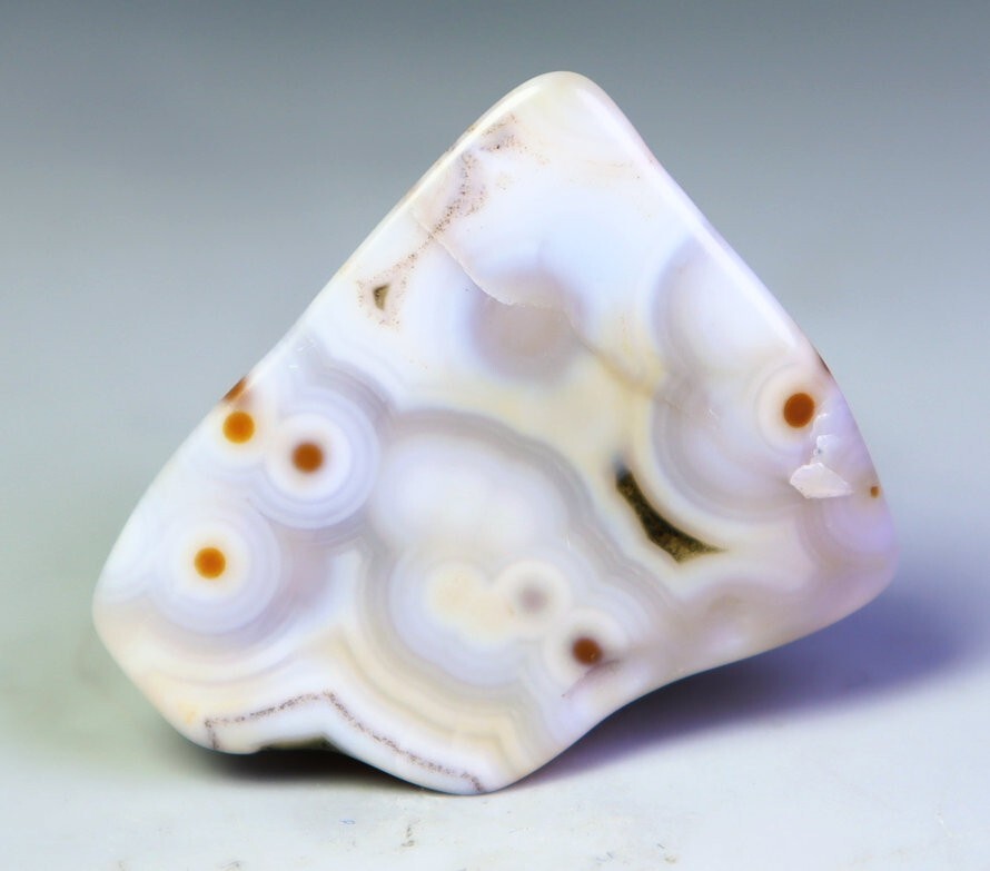 Natural Ocean Jasper Agate Quartz Crystal Round Eye Pendant Reiki Stone Specimen