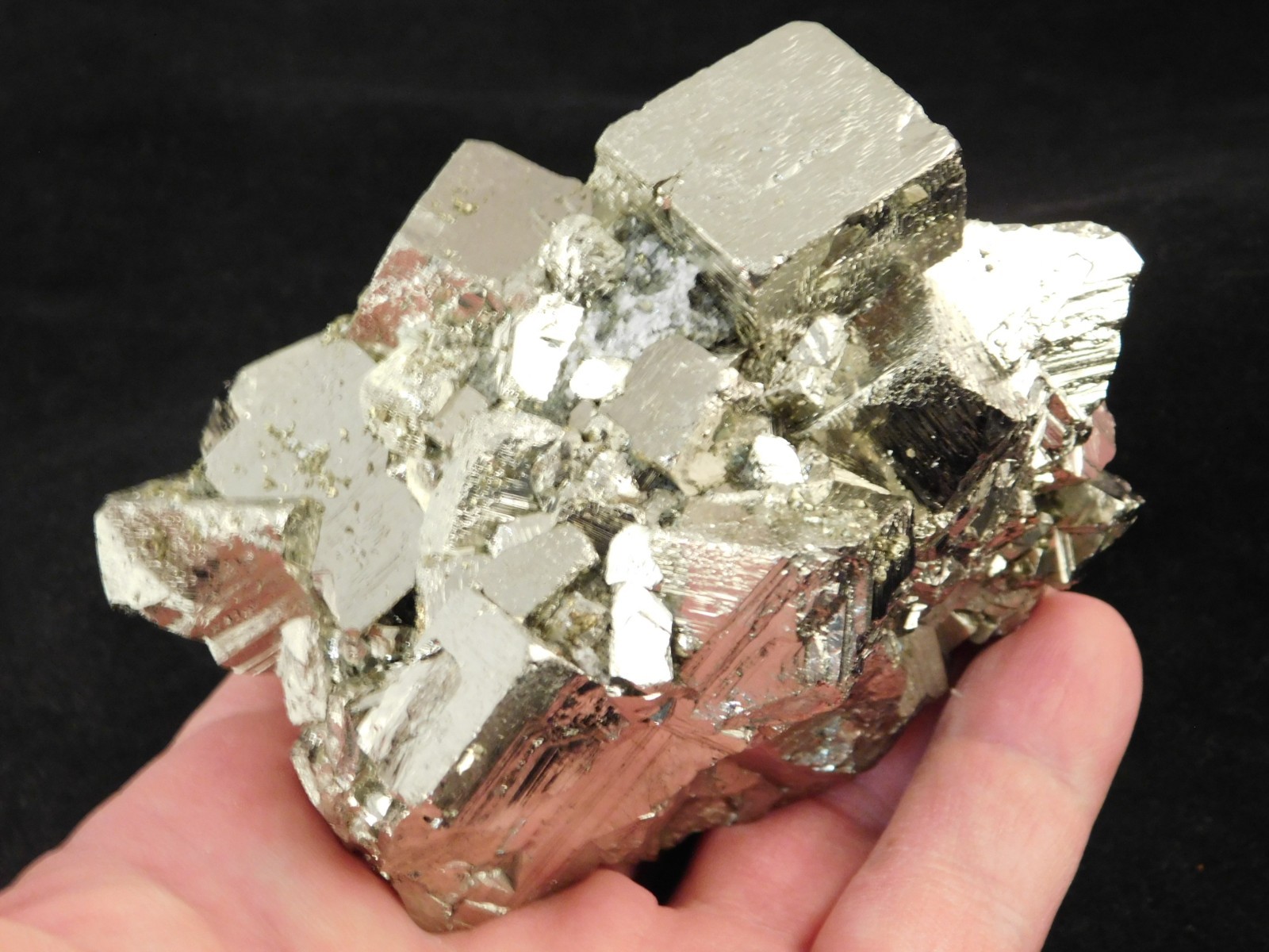Big! 100% natural PYRITE Crystal CUBE Cluster Huanzala Mine Peru 759gr