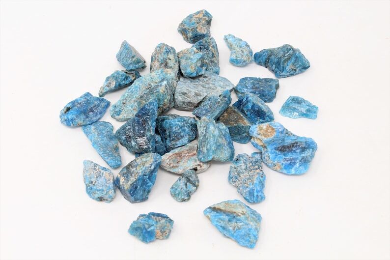 Blue Apatite Stones Bulk Wholesale Healing Crystal Raw Tumbling Crystals Rough
