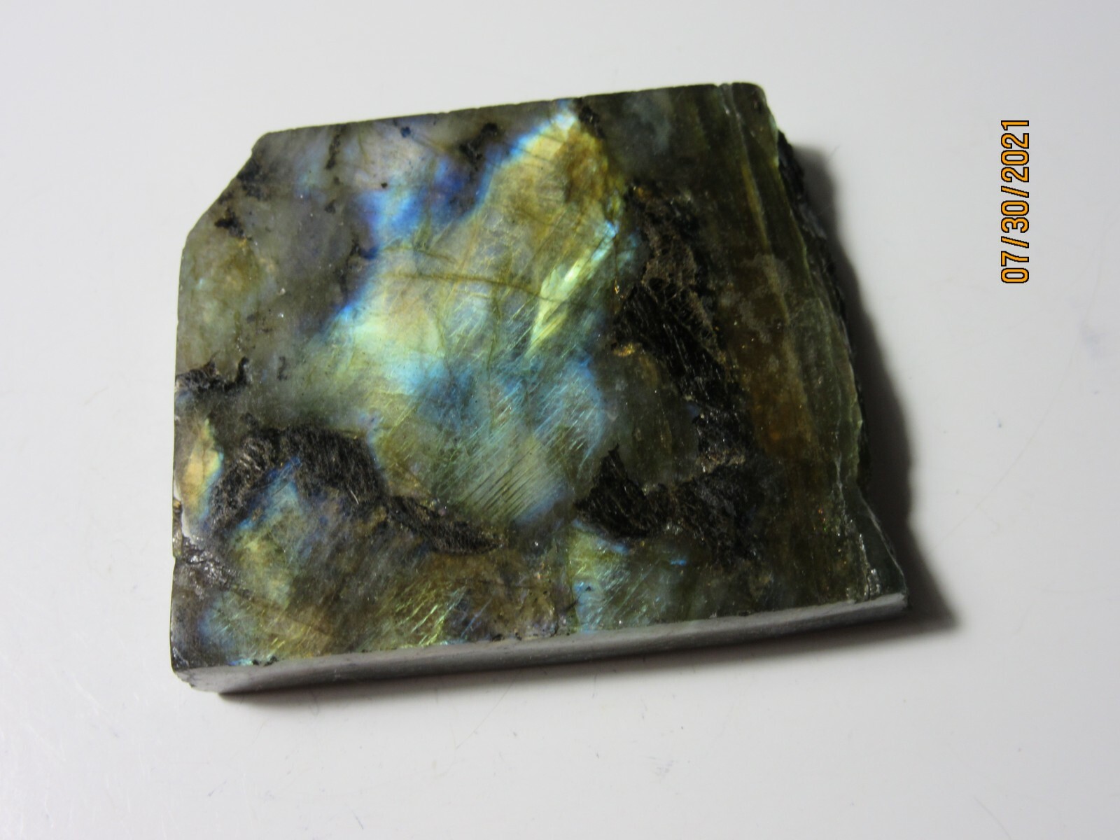 Labradorite Polished One Side/Natural the Other 2 5/16″ Collectible LS-1-8
