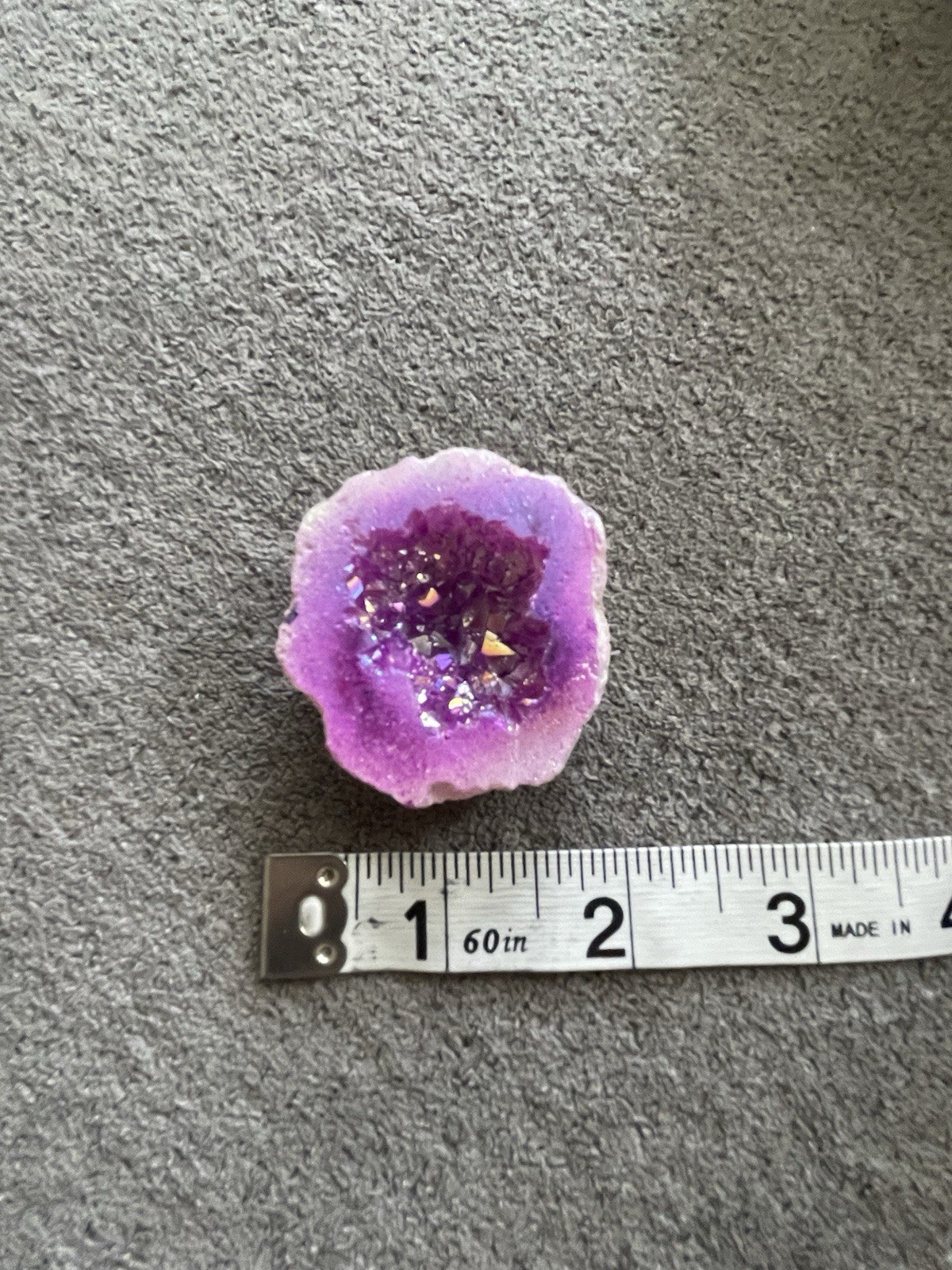 Morocco Aura Druzy Geode Crystal/Gemstone Pink 37G 2″