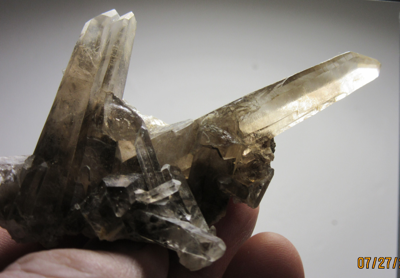Smokey Quartz Crystal Point 3 1/4″ Cluster 2.12 oz. Collectible SQPCC-2.12-10