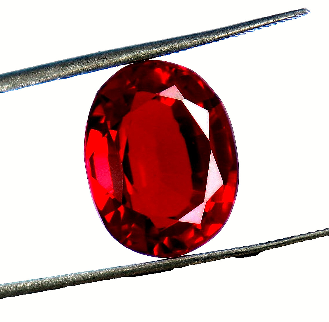 Oval Cut 11 CT BURMA Pigeon Blood Red Ruby Certified Loose Gemstone