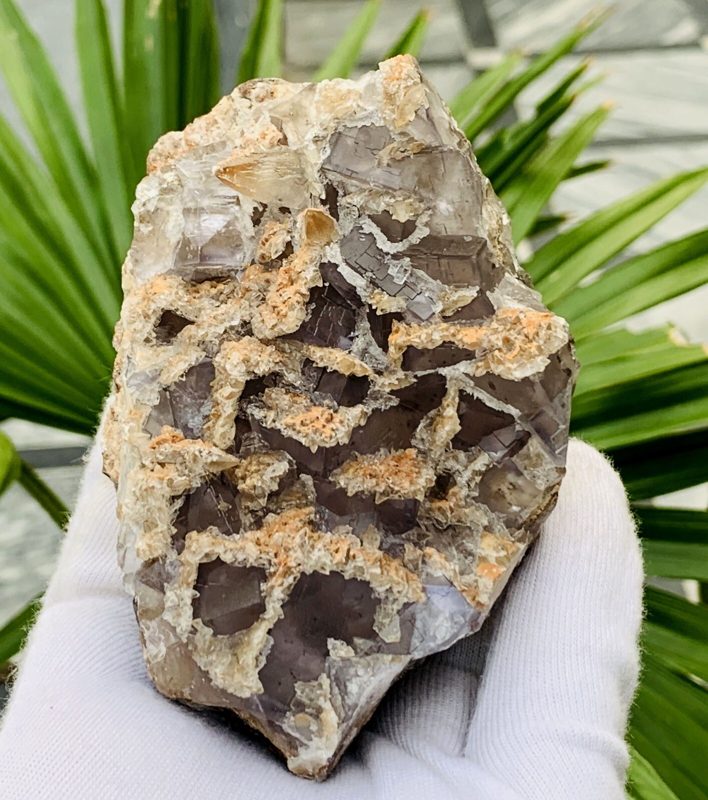 488 Grams Elegant Purple Fluorite Crystal Combo With Calcite Sprinkles @Pakistan