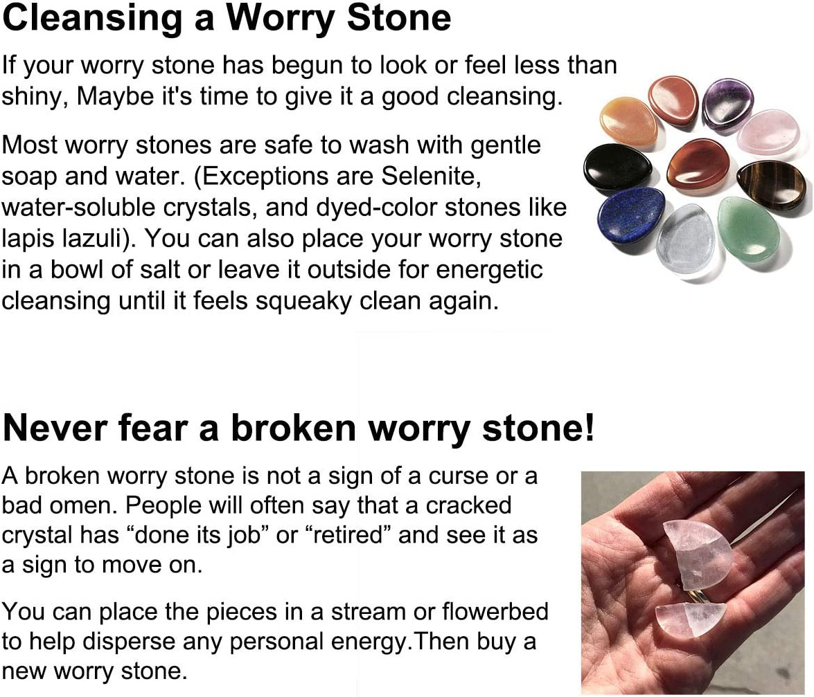 Tiger’S Eye Thumb Worry Stone Healing Crystal Pocket Palm Stone Worry Stones for