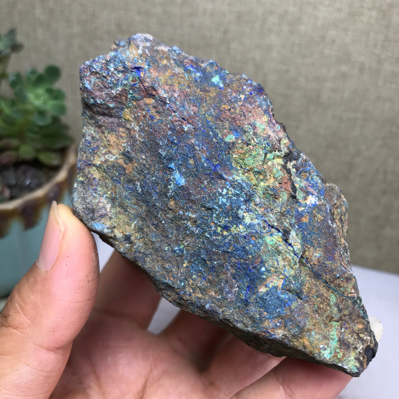 226g Natural Azurite Malachite gemstone Rough original Crystal Specimen A4639