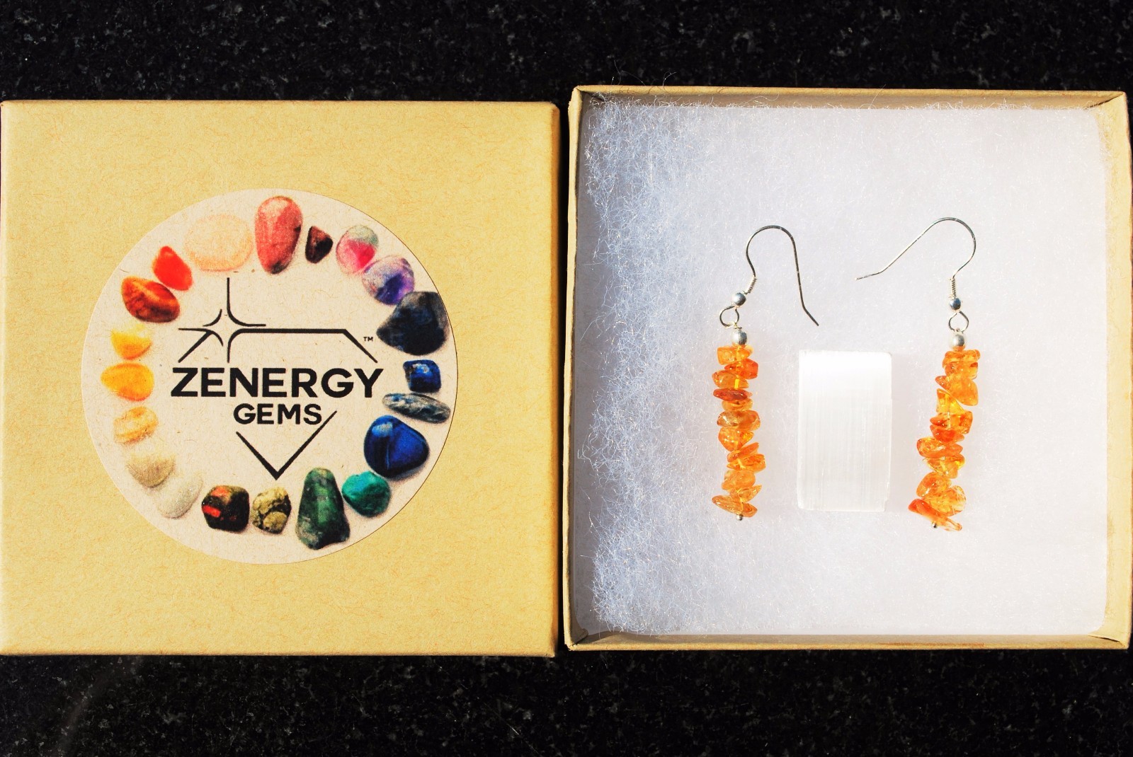 CHARGED Natural Citrine Crystal Chip Earrings REIKI Energy! ZENERGY GEMS™