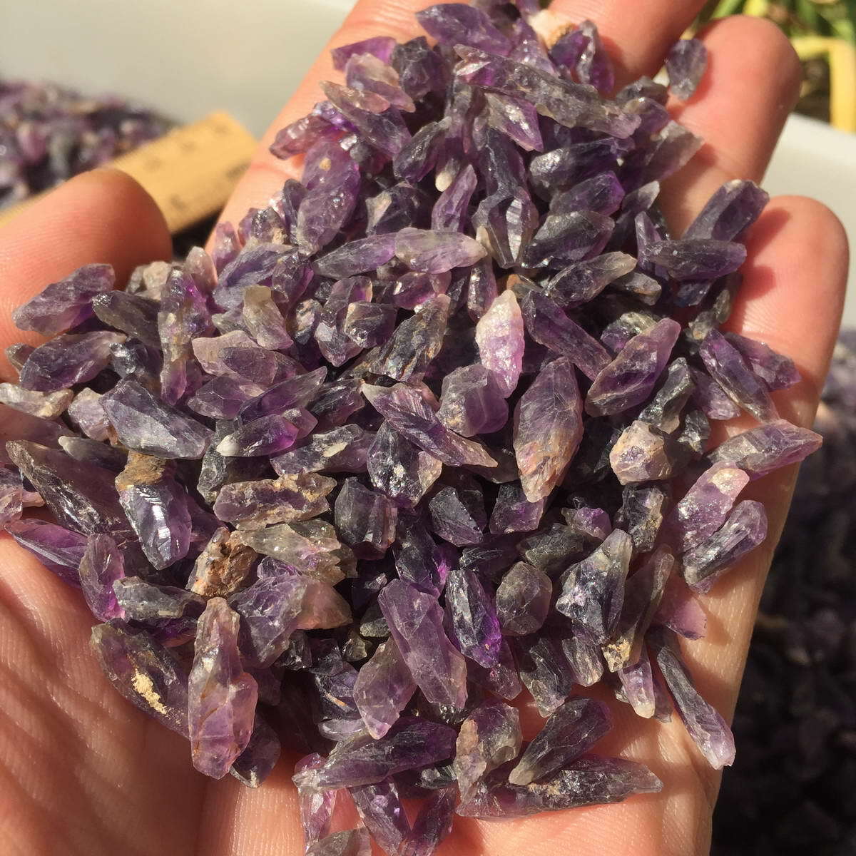 1/2 lb Rough Purple Amethyst Quartz Crystal Tiny Small Chips Natural Raw Stone